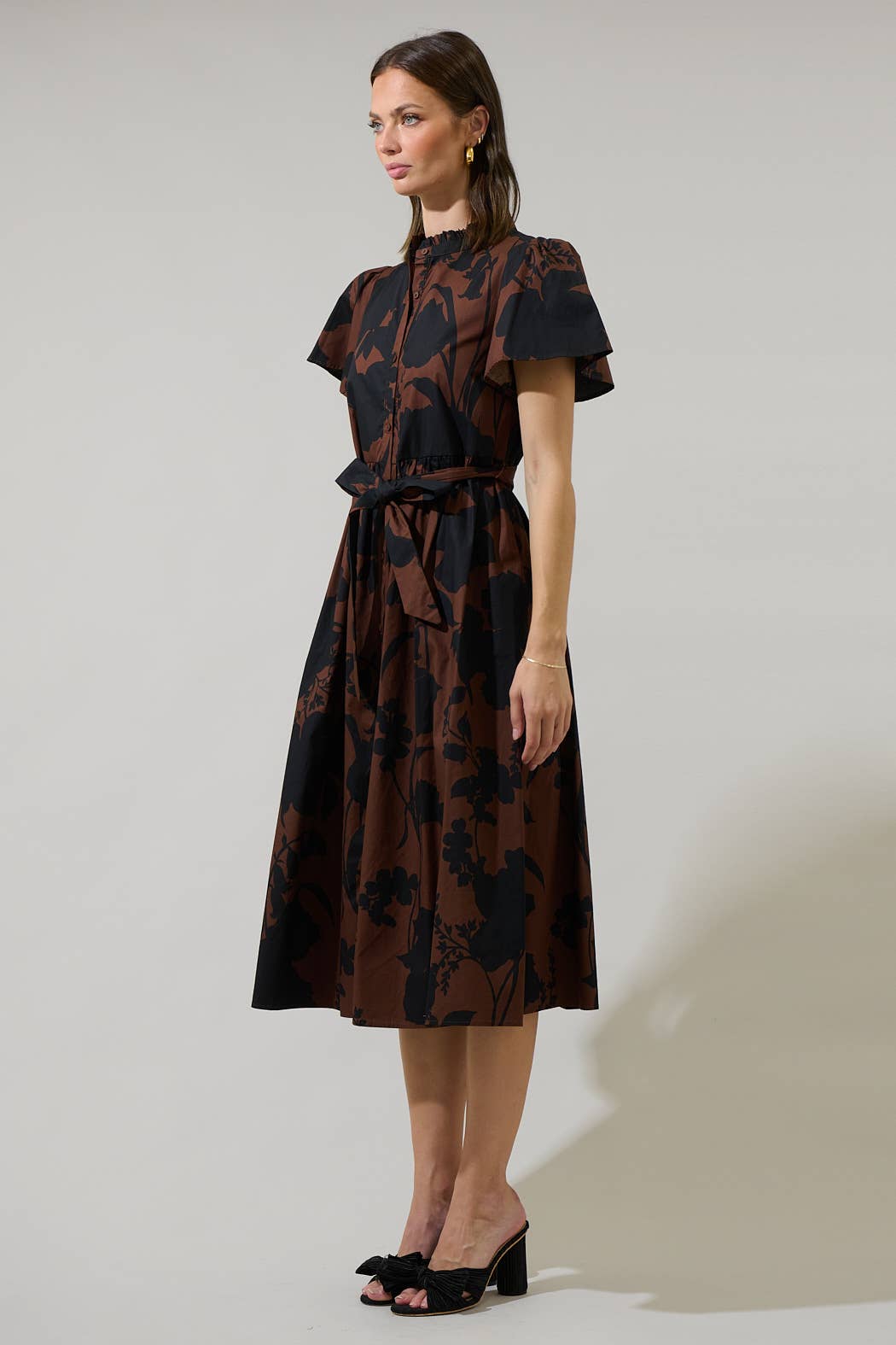 Somerton Floral Aurelia Babydoll Midi Dress