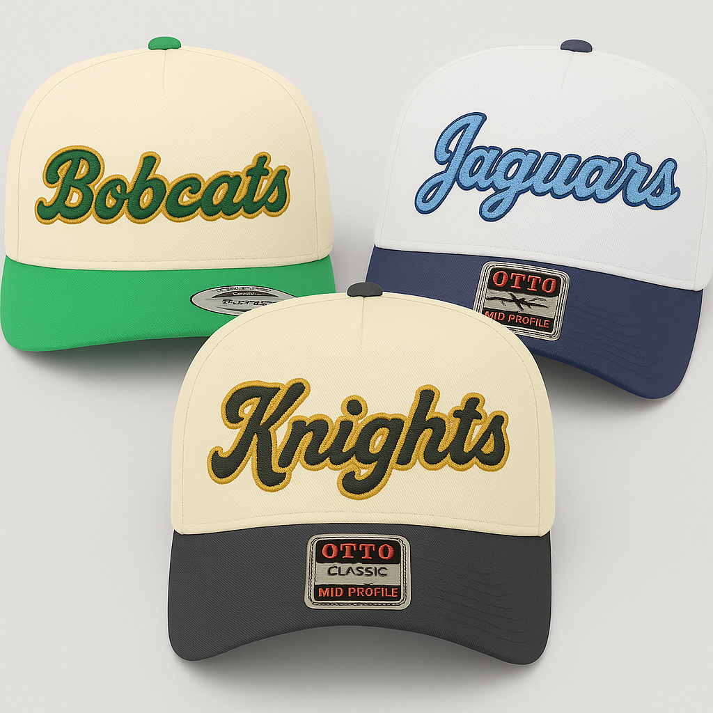 Spirit wear hat, embroidered hat, custom team hat, football
