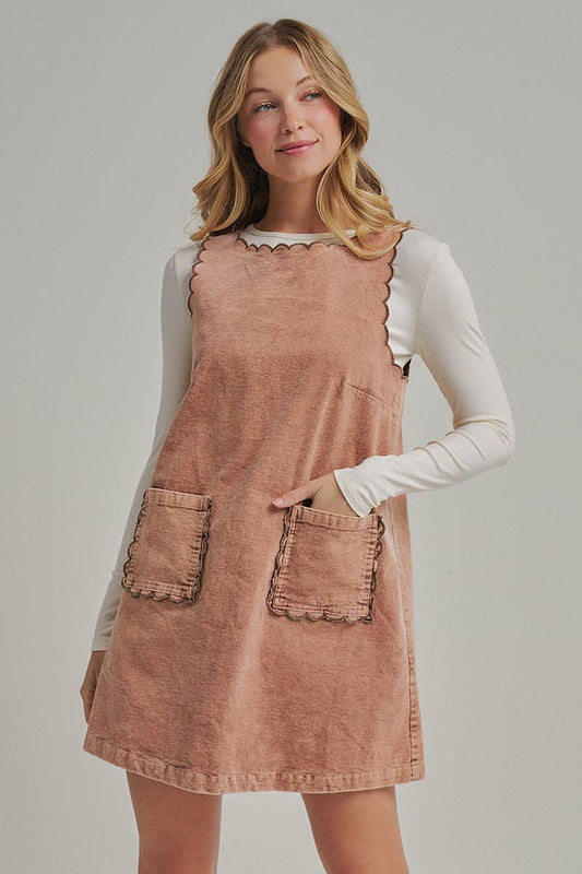 MINERAL WASHED CORDUROY MINI DRESS_JLD60000-11