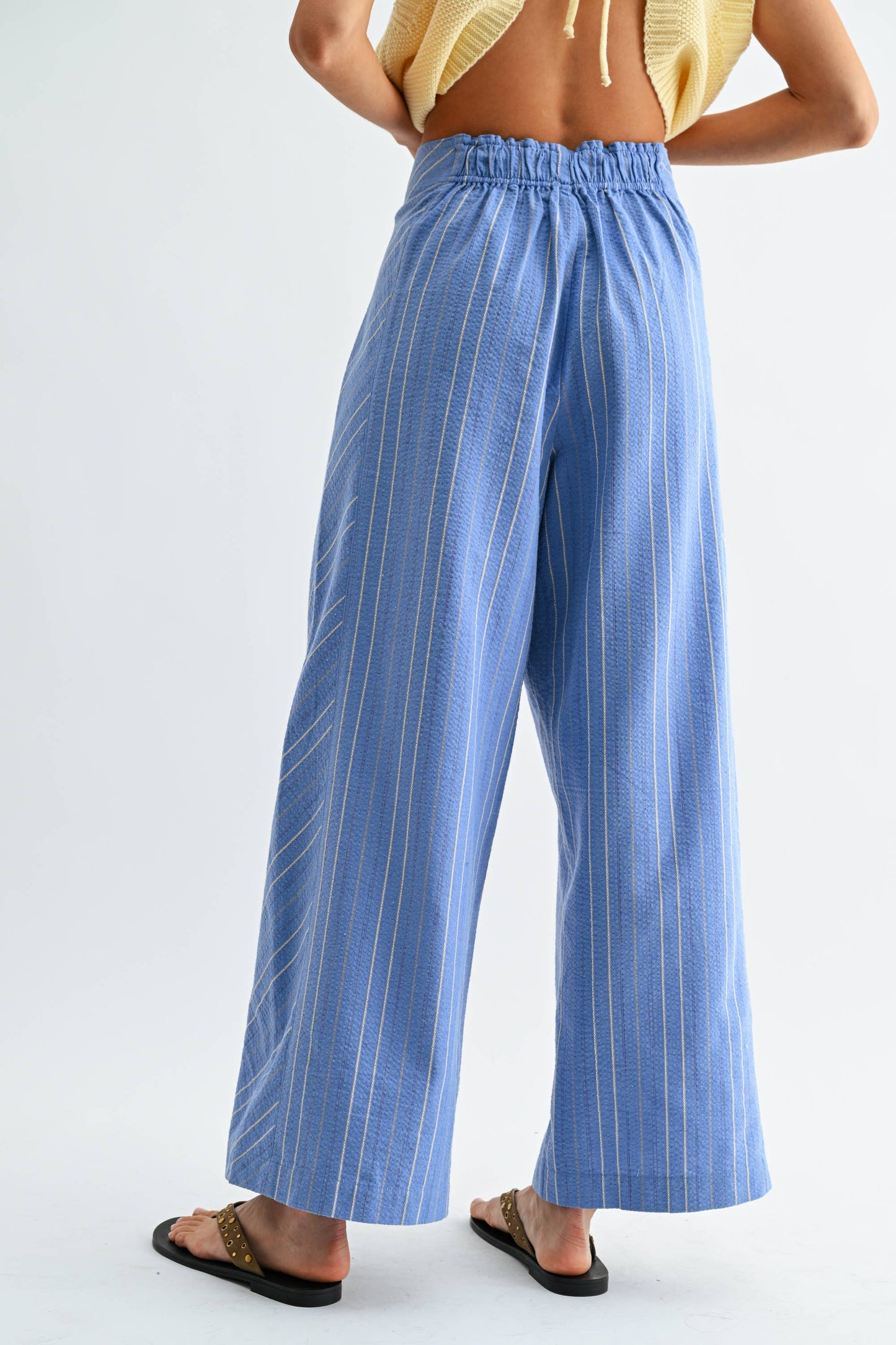 CB10197J Pinstripe Wide-Leg Trousers