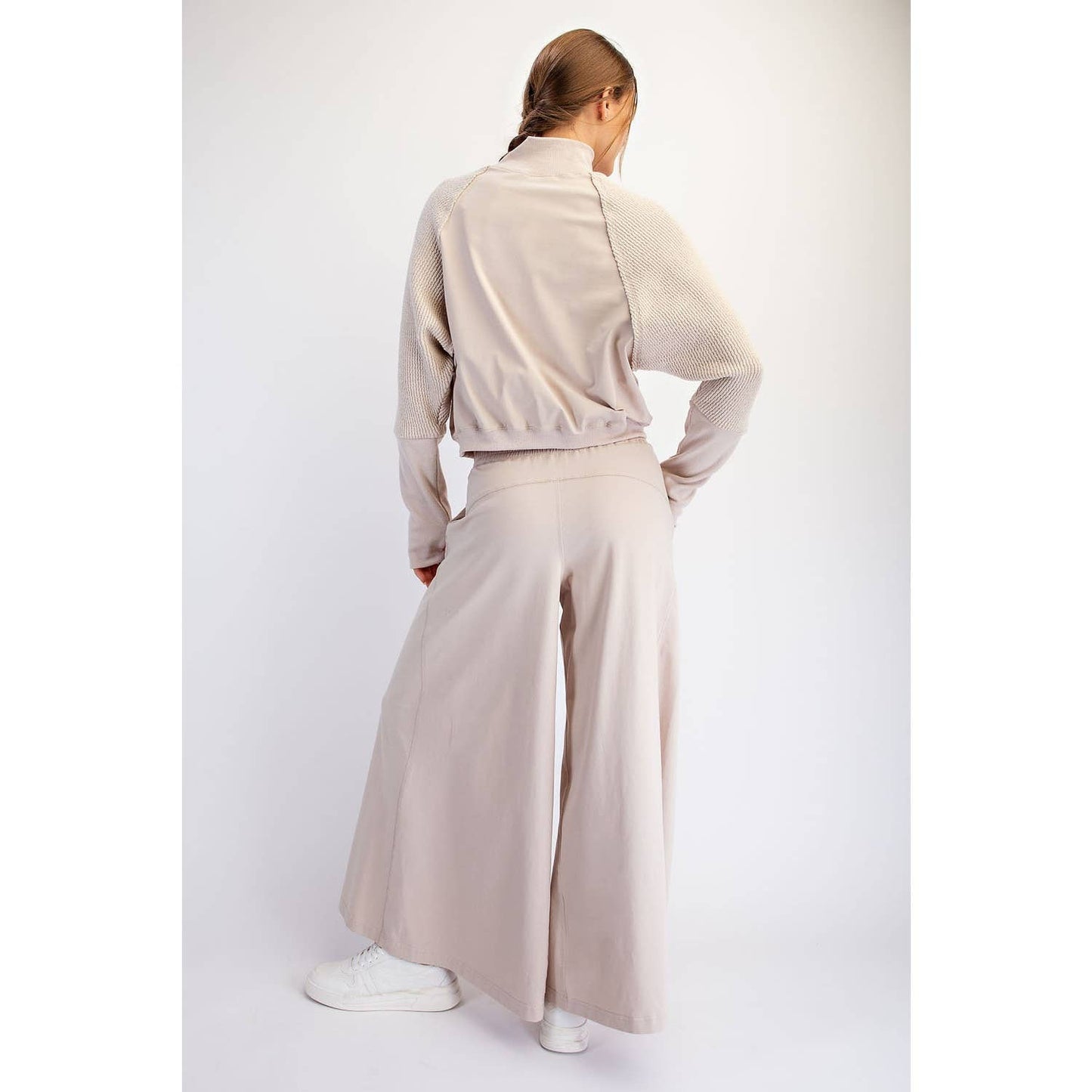 COTTON LYCRA TEXTURED SLEEVE SET