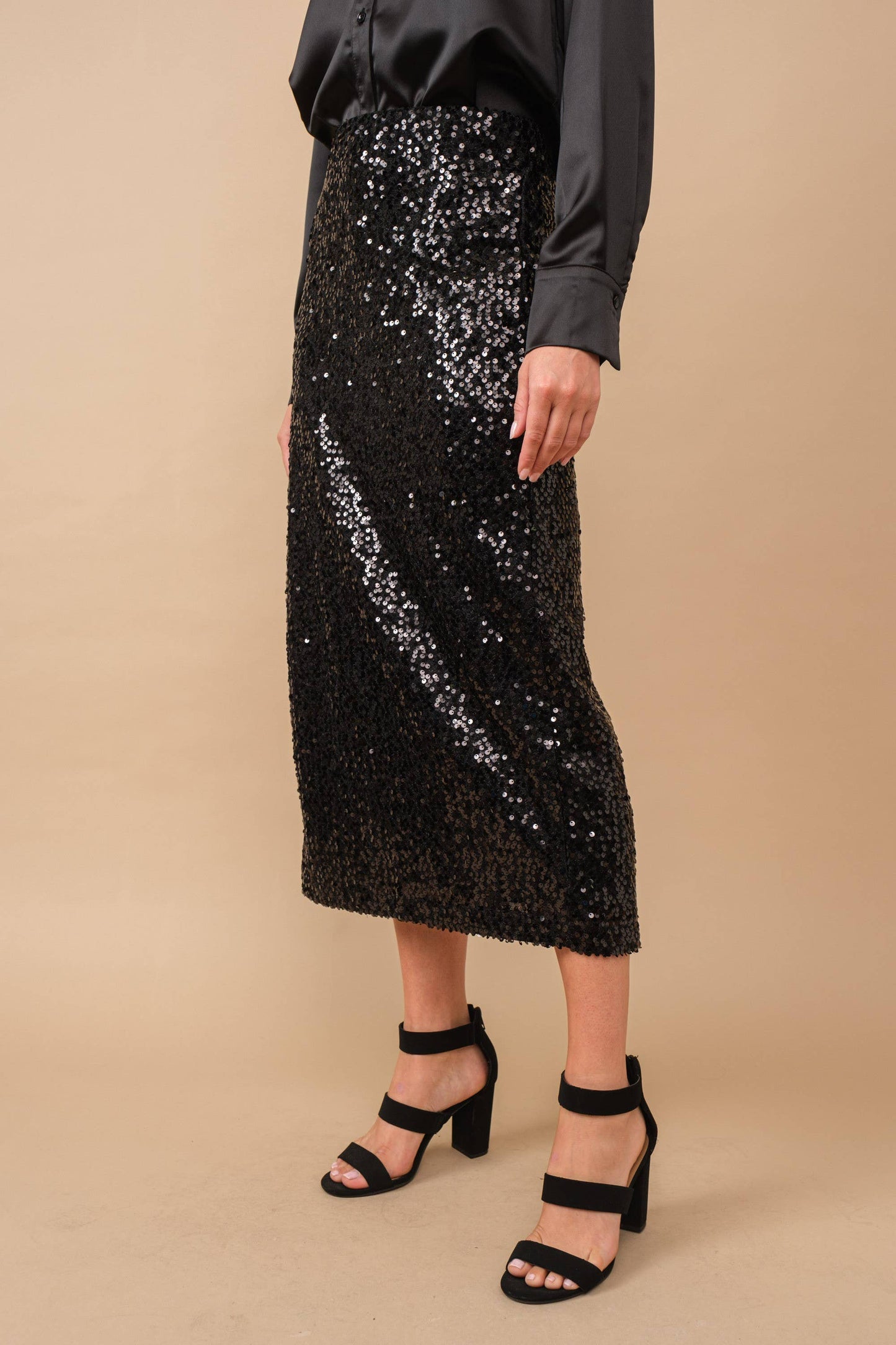 MAS2615 Sharon Sequin Midi Skirts