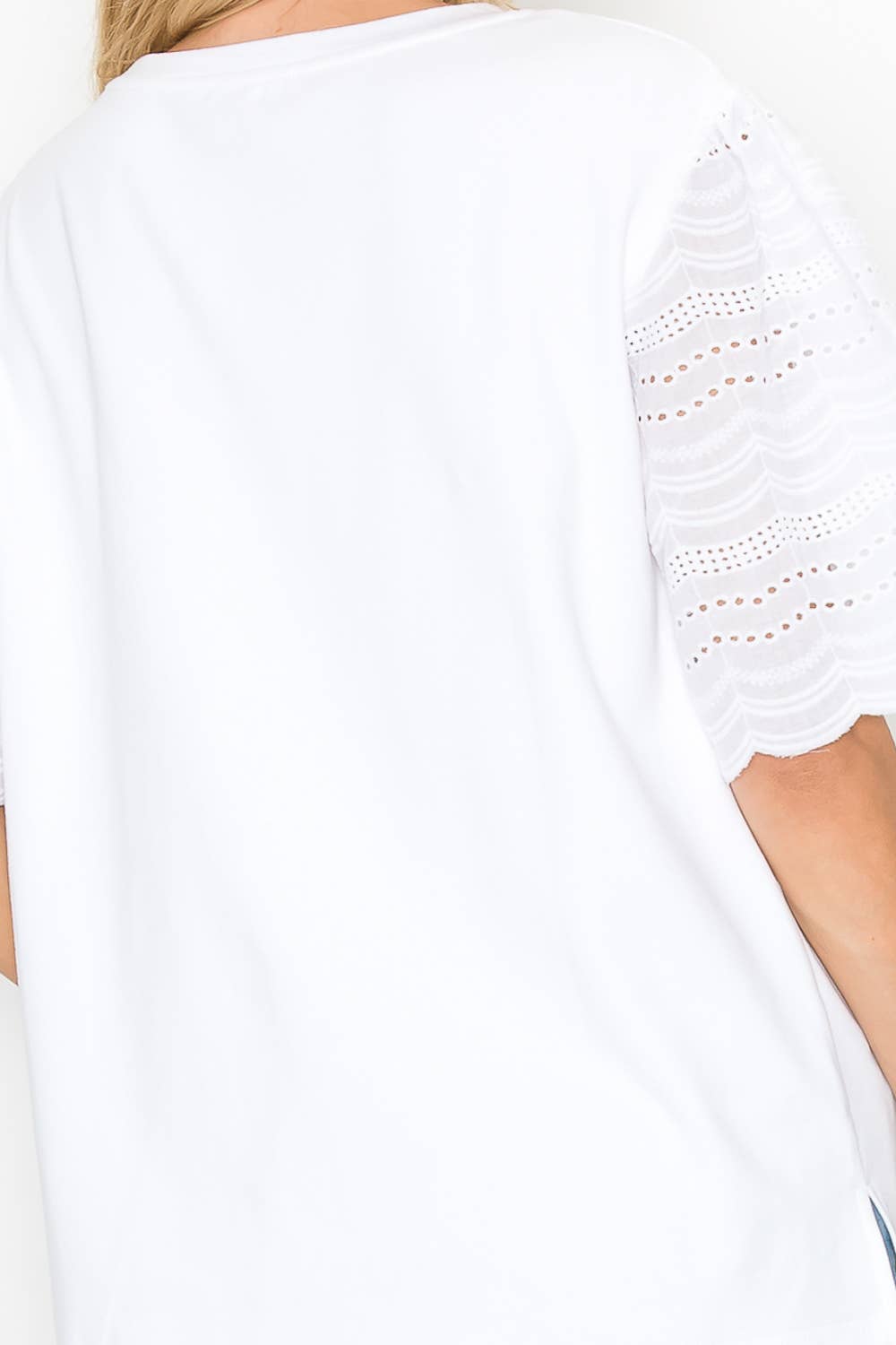 Ramona Pointe Knit Top with Lace