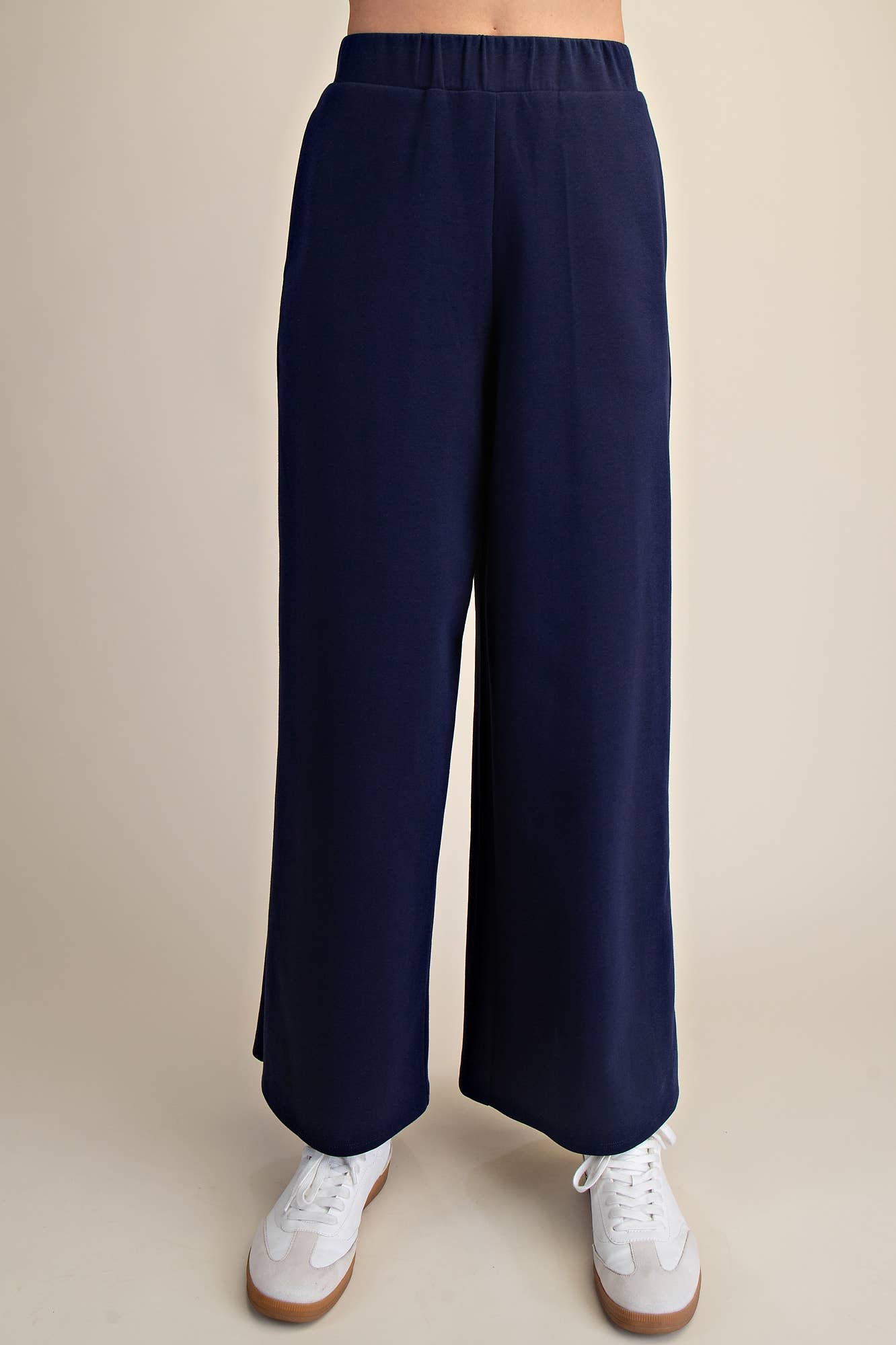Waist Elastic Band Wide Leg Pants