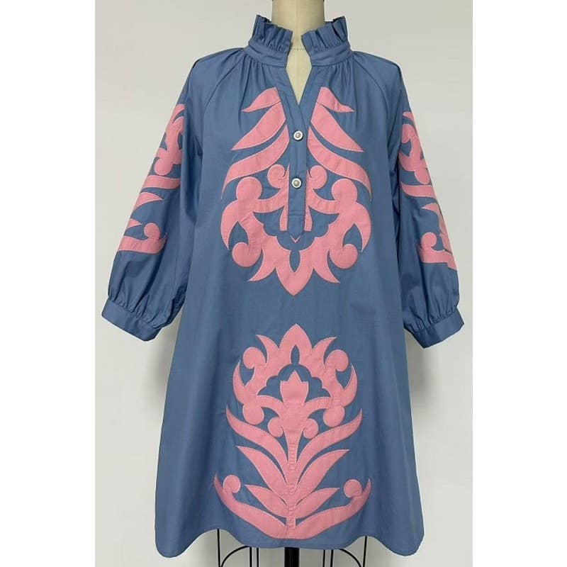 NEW floral applique shift dress