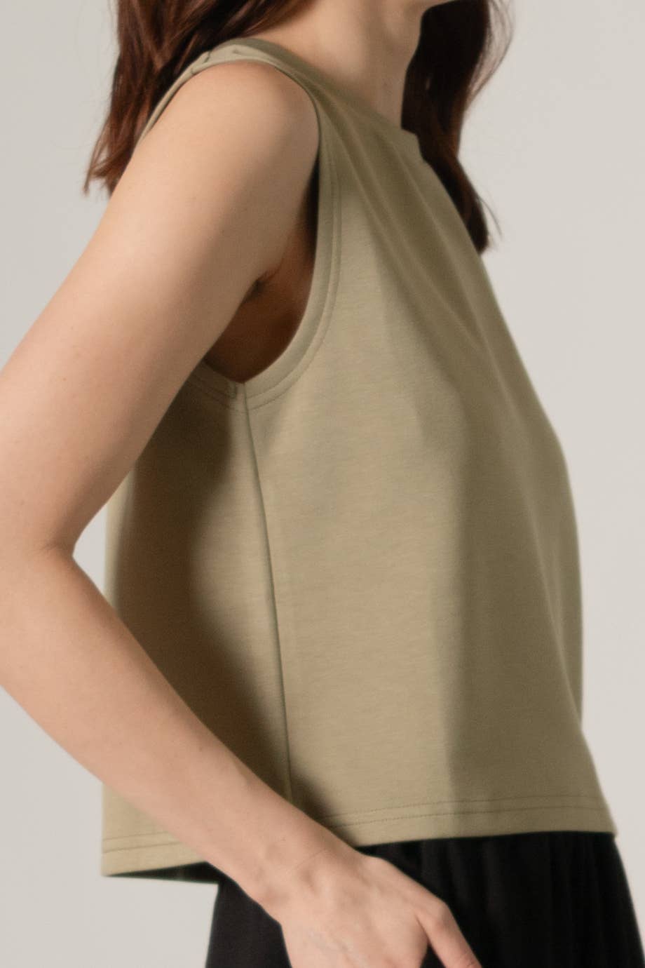P. CILL Butter Modal Round Neck Sleeveless Top