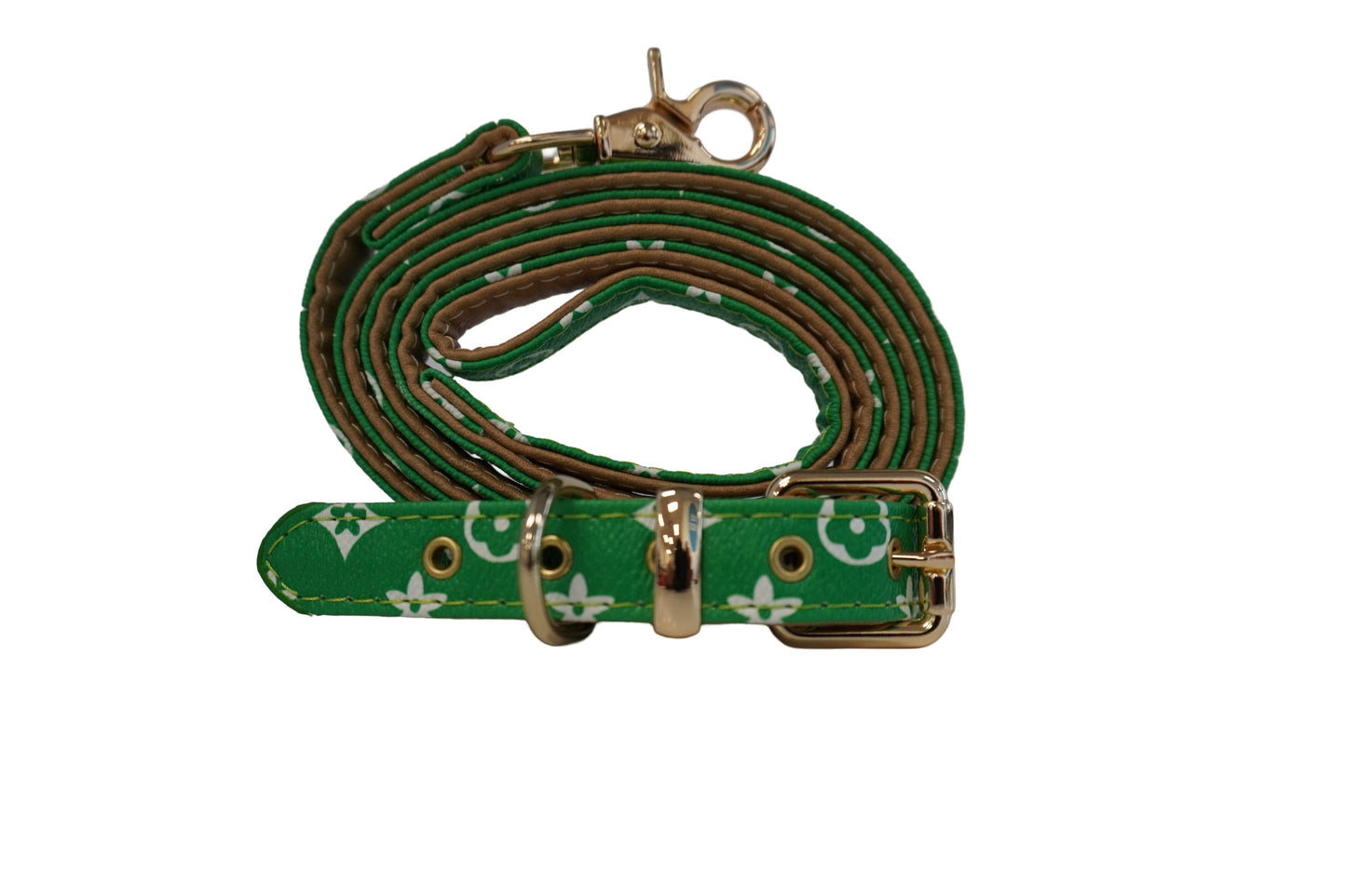 Soho Green Luxury Collar and Leash Set