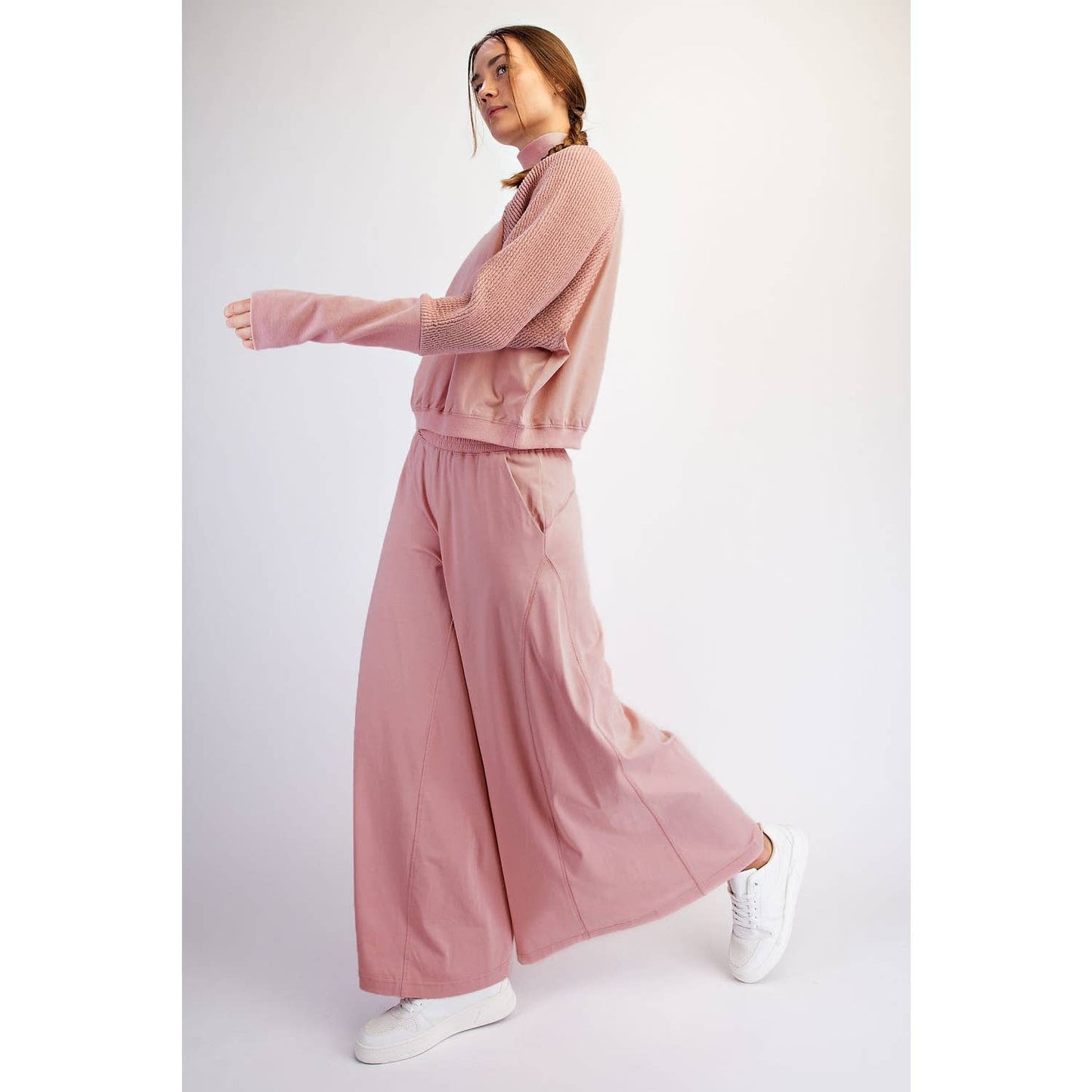 COTTON LYCRA TEXTURED SLEEVE SET