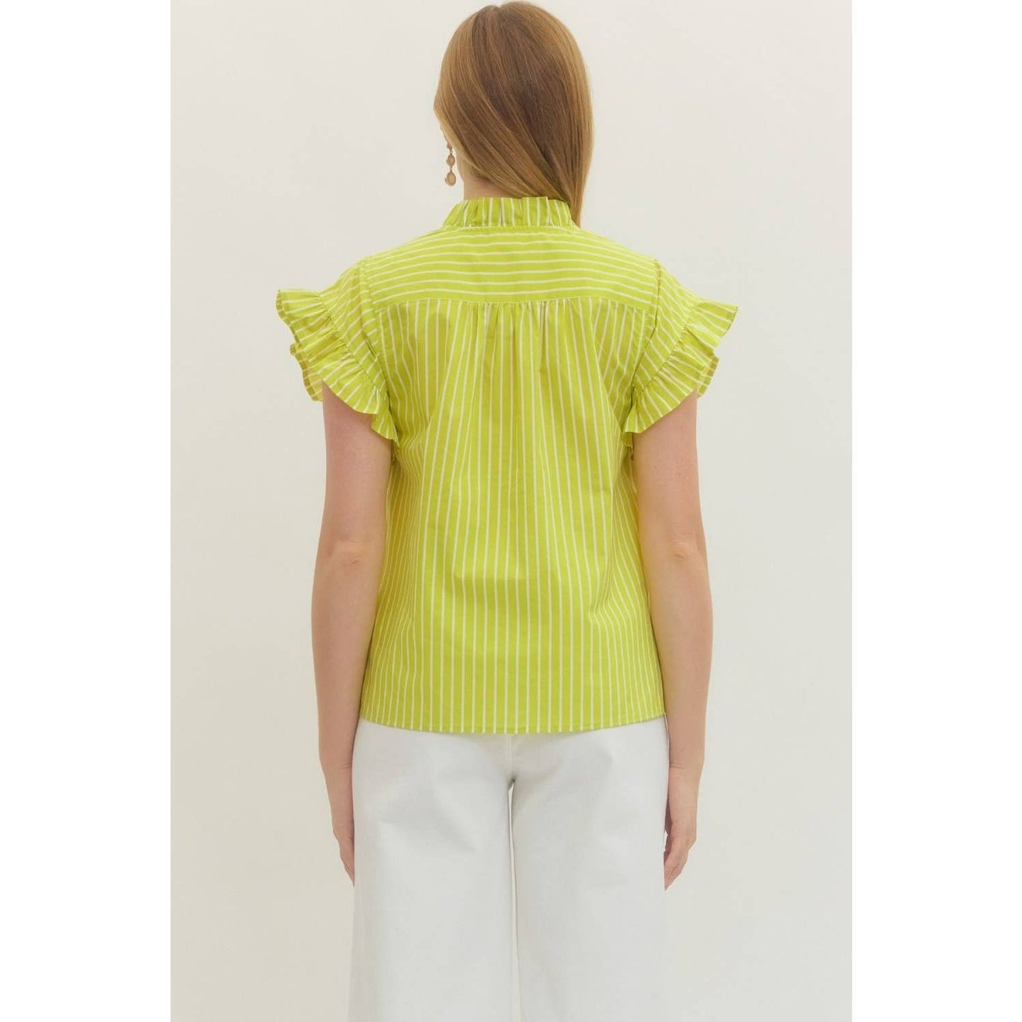 Striped short sleeve top