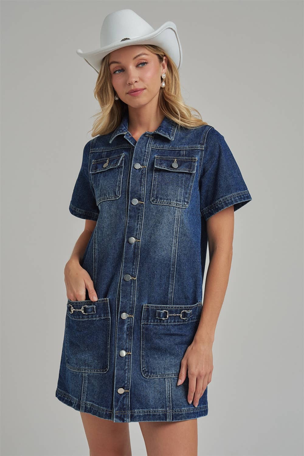 WESTERN DENIM MINI SHIRT DRESS_JLD60071-01