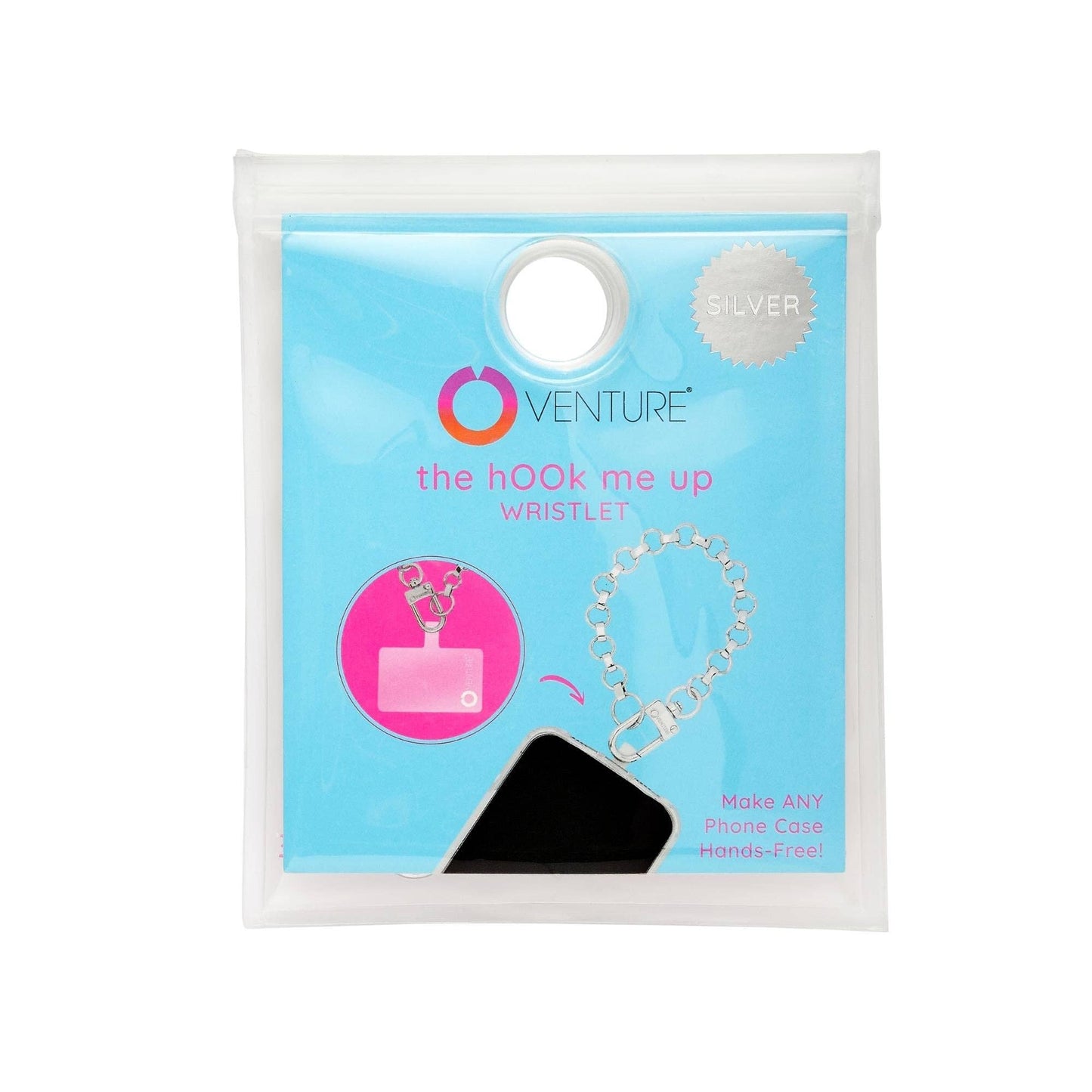 Phone Charm - Silver Chain Phone Wristlet