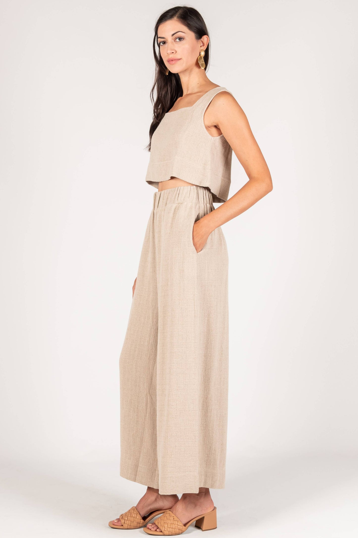 P. CILL Linen Wide Leg Pants