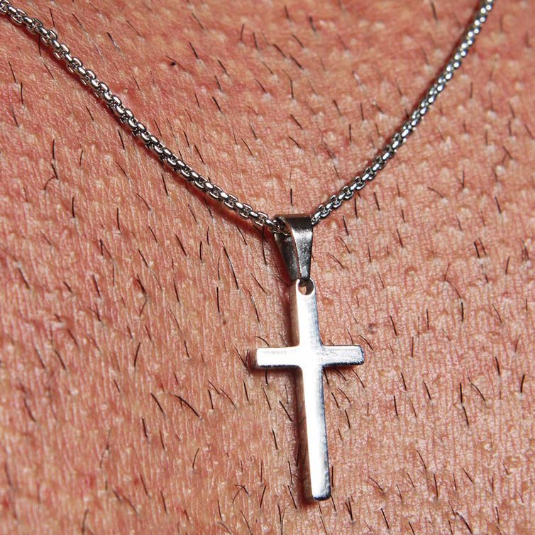 Mini Stainless Steel Cross Necklace