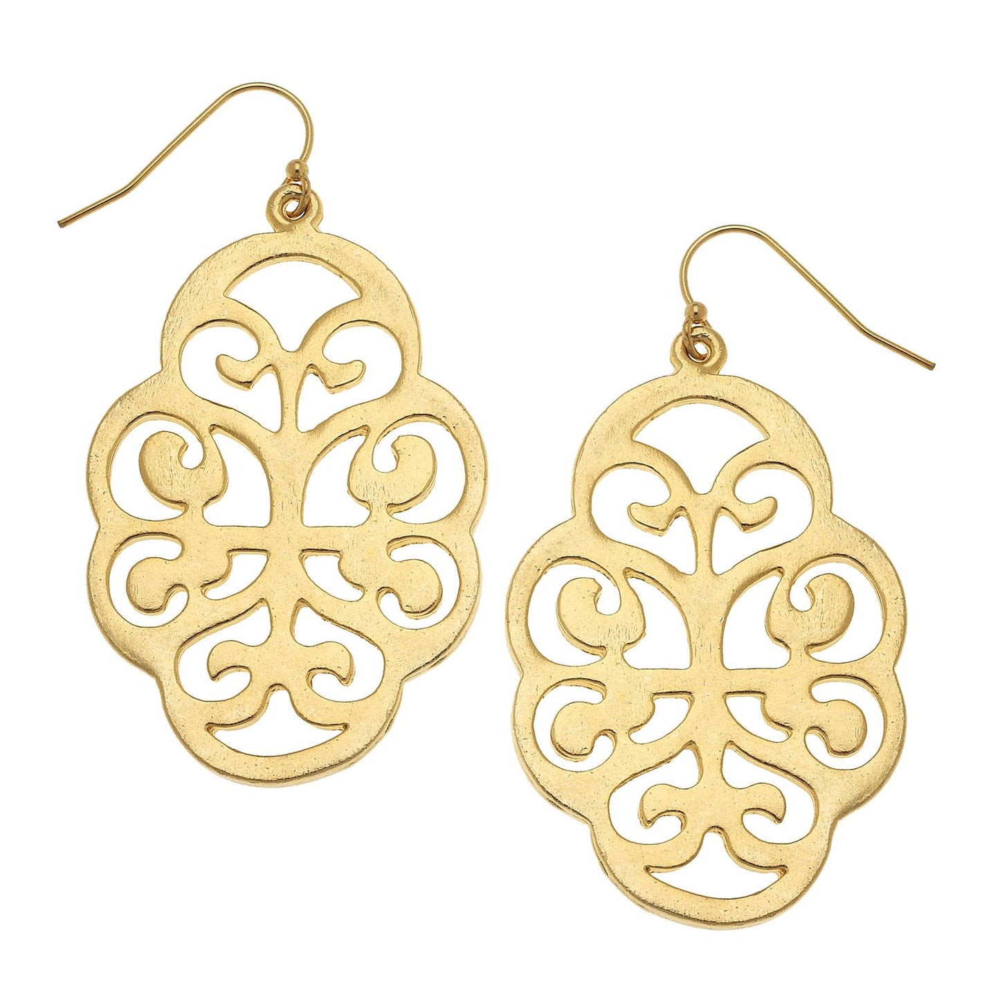 Gold Filigree Cut Out Earrings