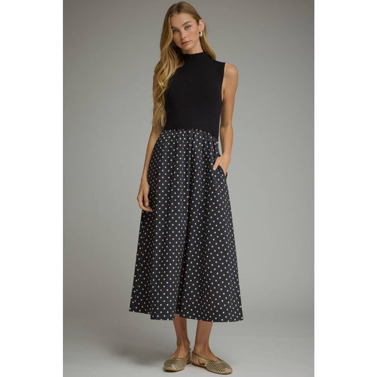NEW Polka dot sleeveless midi dress