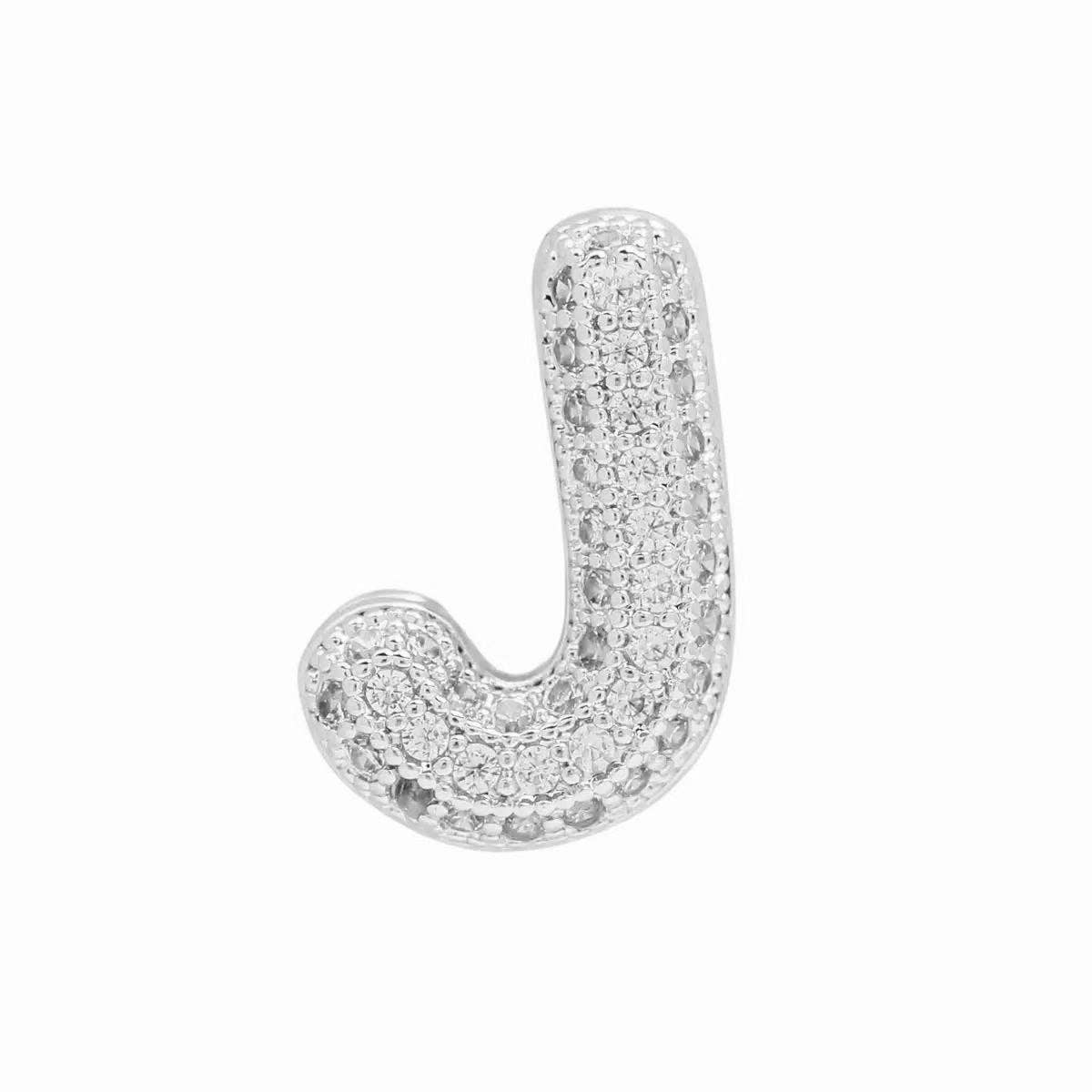 Silver Bubble Initial Custom Word Name Watch Charm Bracelet