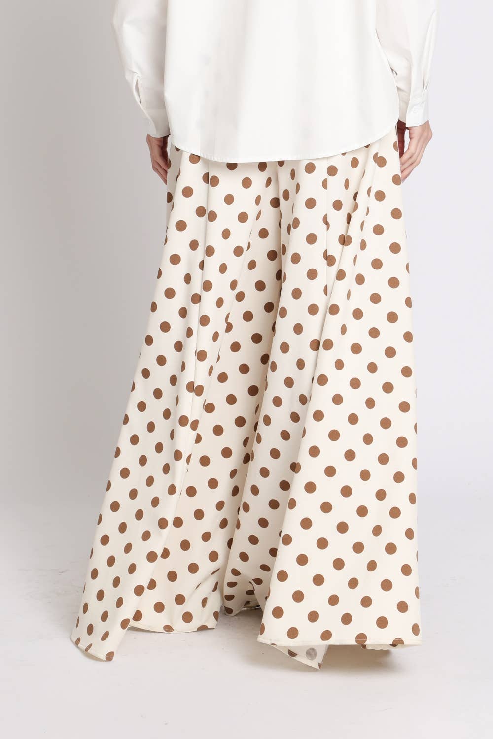Polka Dot Printed Flare Wide Leg Pants PC7083