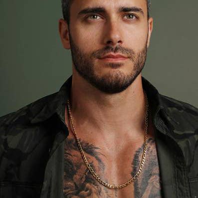 5mm Gold Figaro Chain Necklace for Men