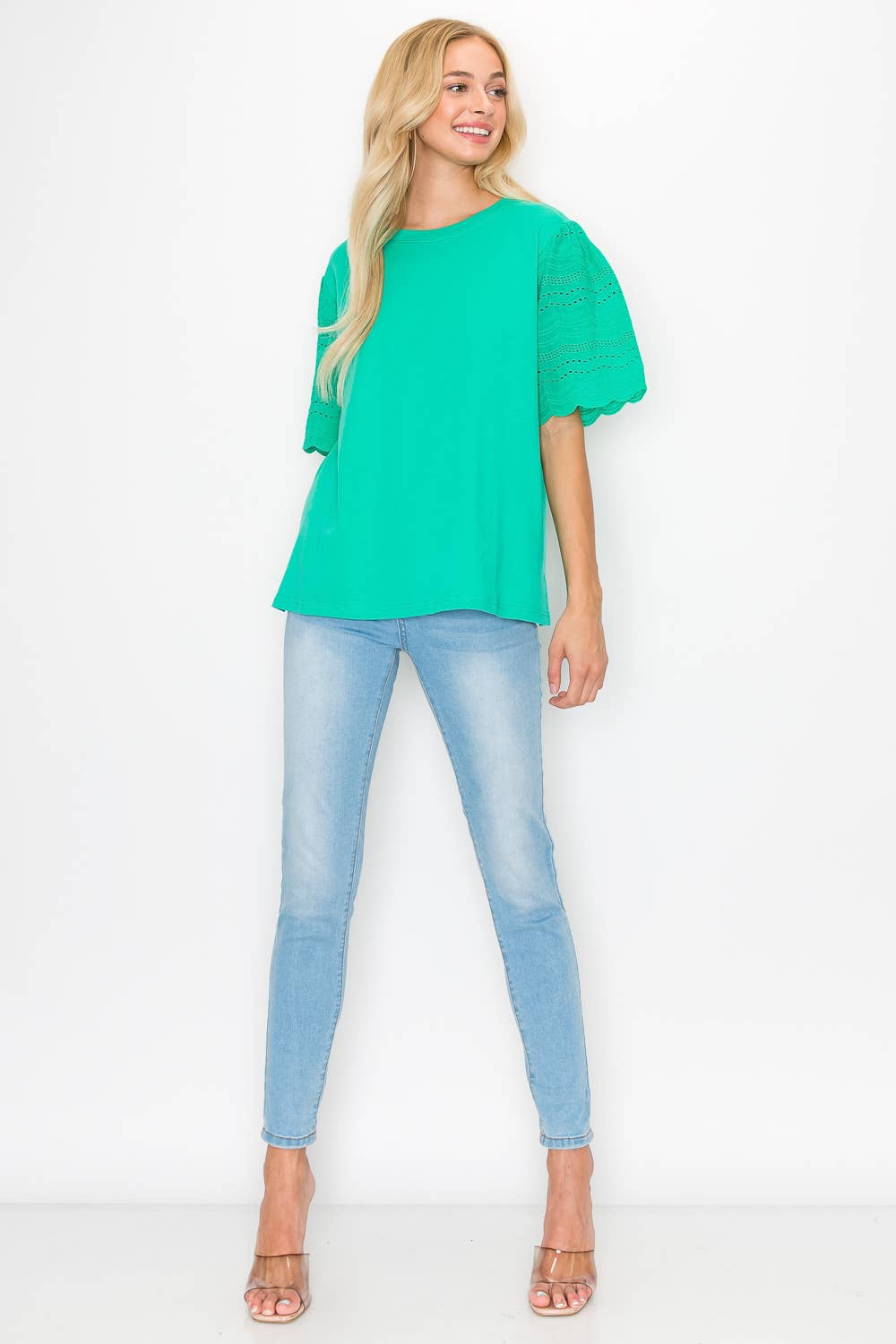 Ramona Pointe Knit Top with Lace