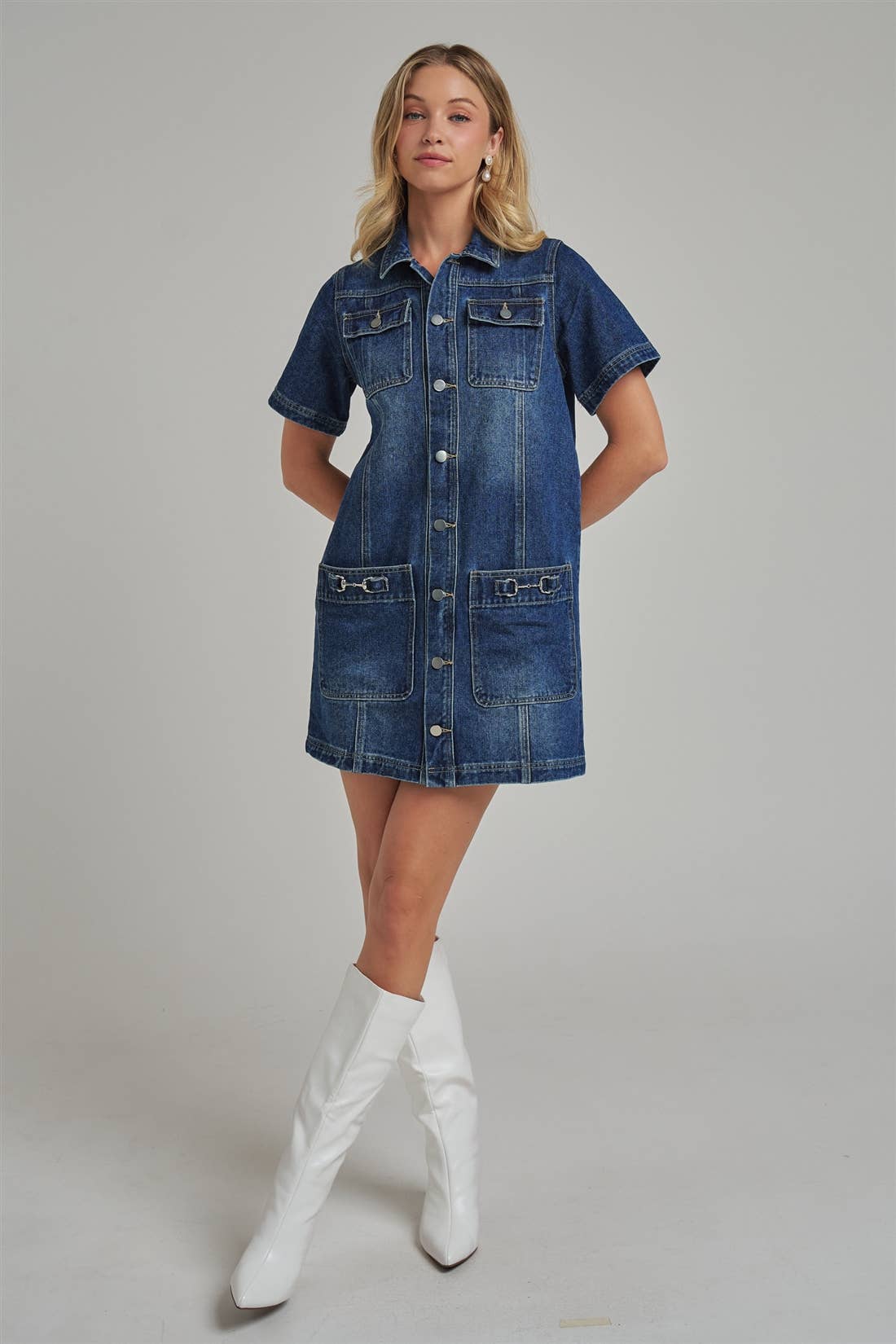 WESTERN DENIM MINI SHIRT DRESS_JLD60071-01