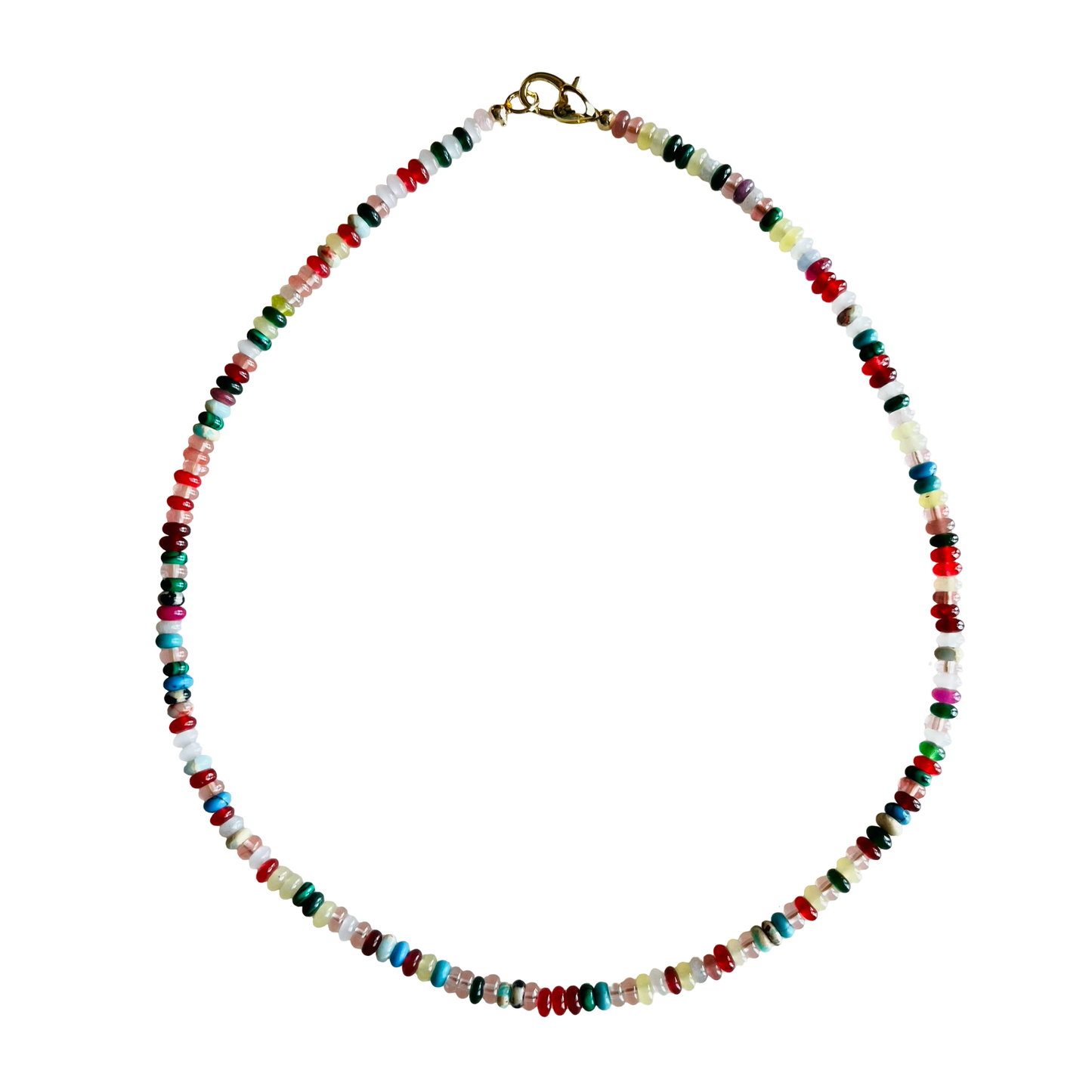 Dainty Harbor Town Gemstone Necklace