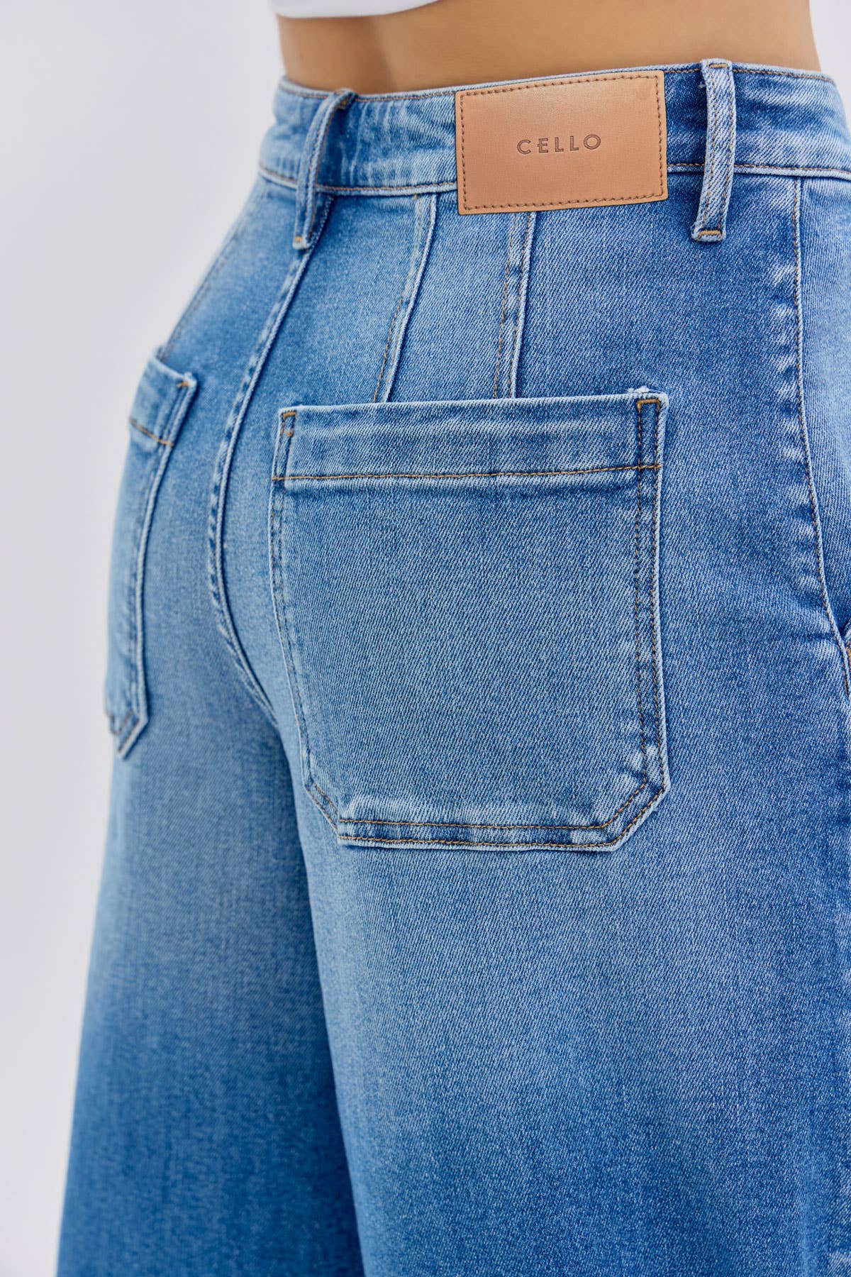 High Rise Wide Leg with Slanted Pockets [WV99872M]