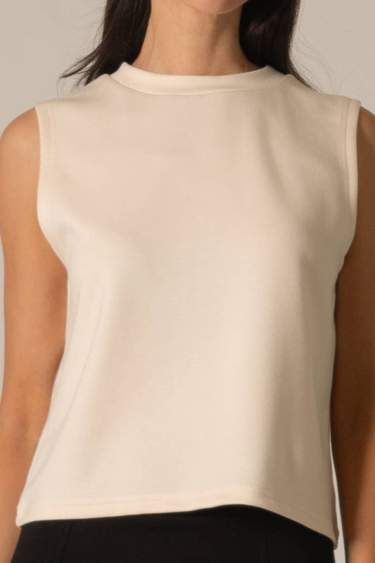 P. CILL Butter Modal Round Neck Sleeveless Top