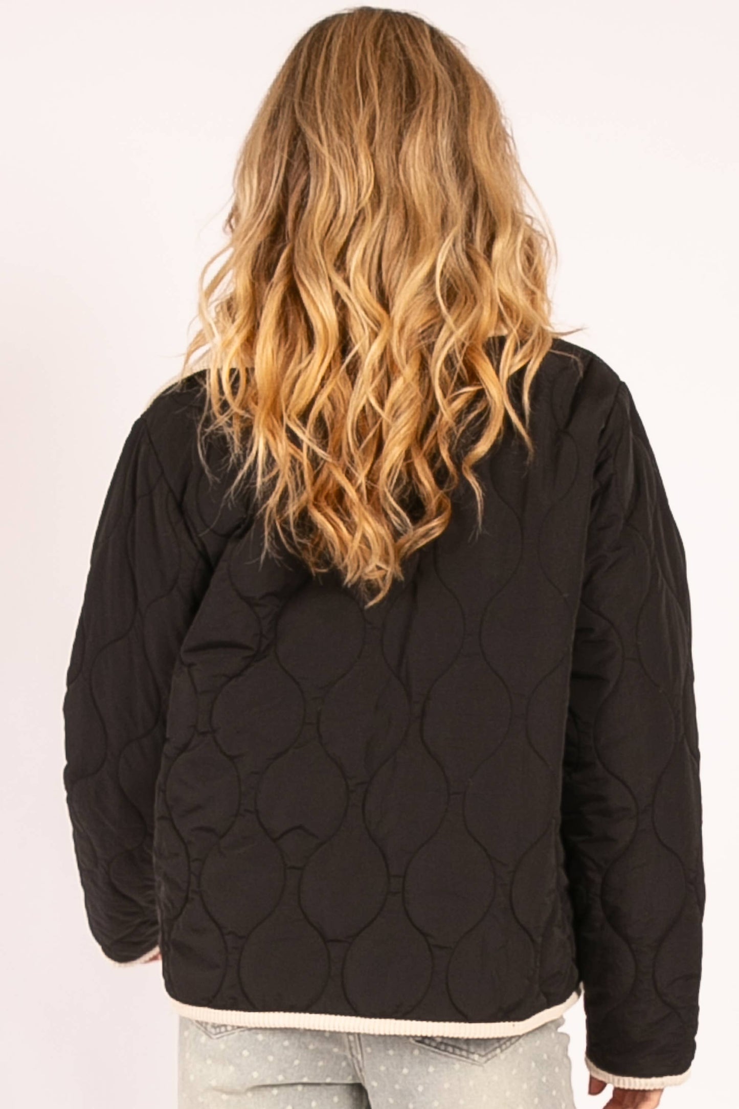 Quilted Button-Down Jacket