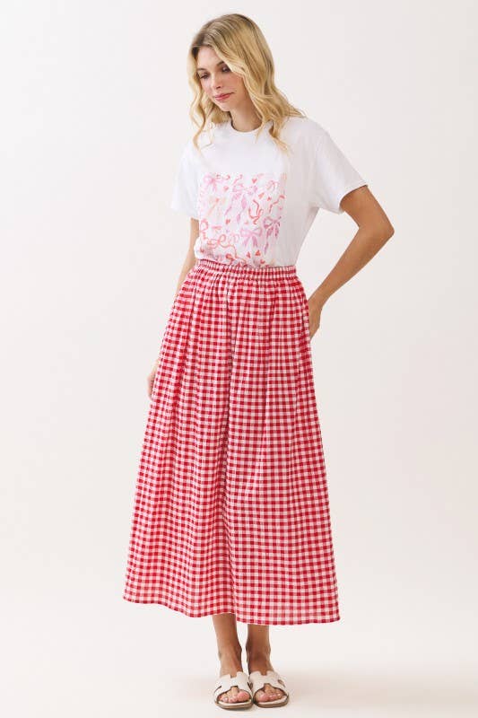 Gingham Maxi Skirt WS52550