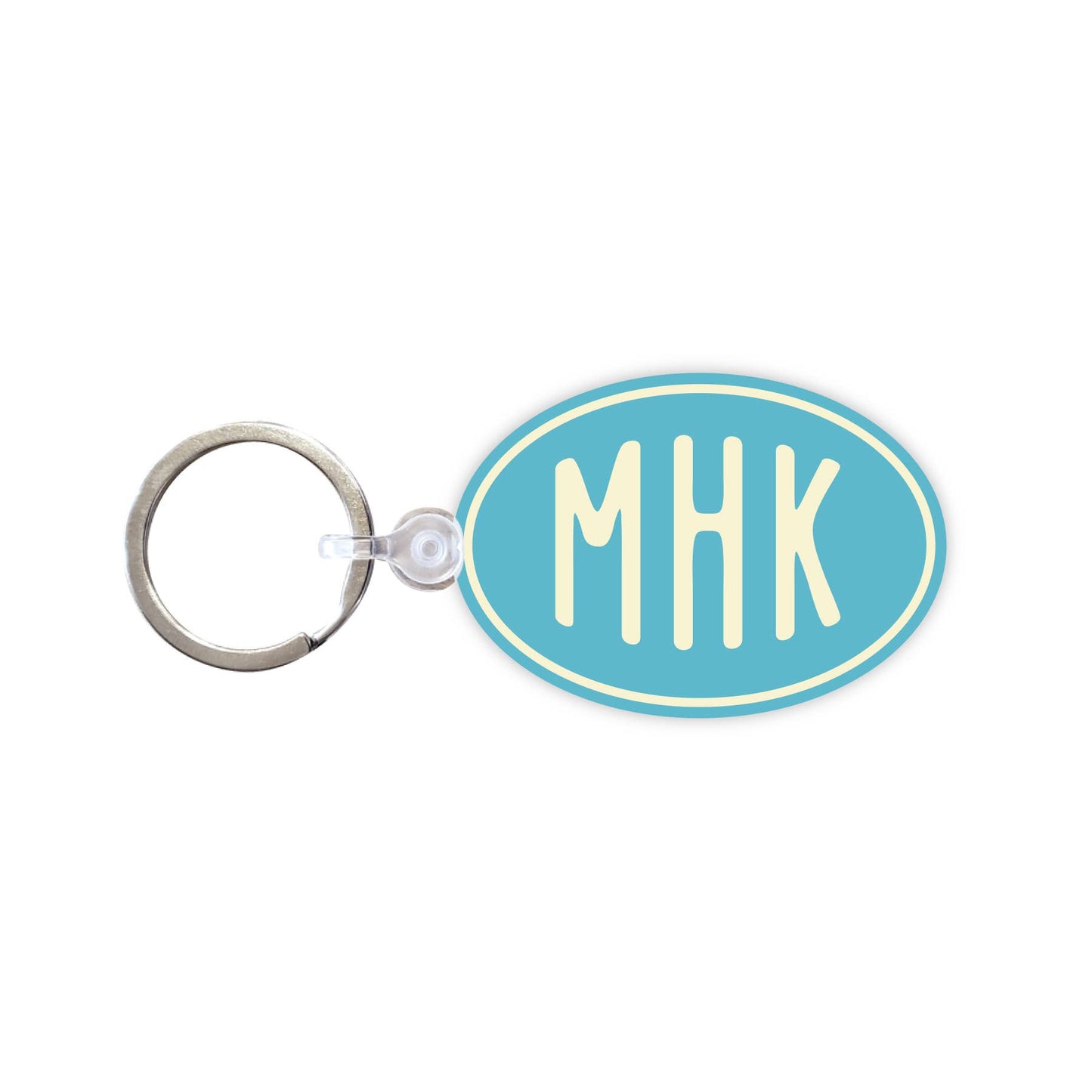 Vintage Oval Customizable Keychain