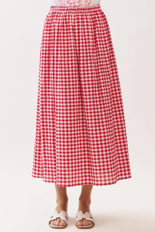 Gingham Maxi Skirt WS52550