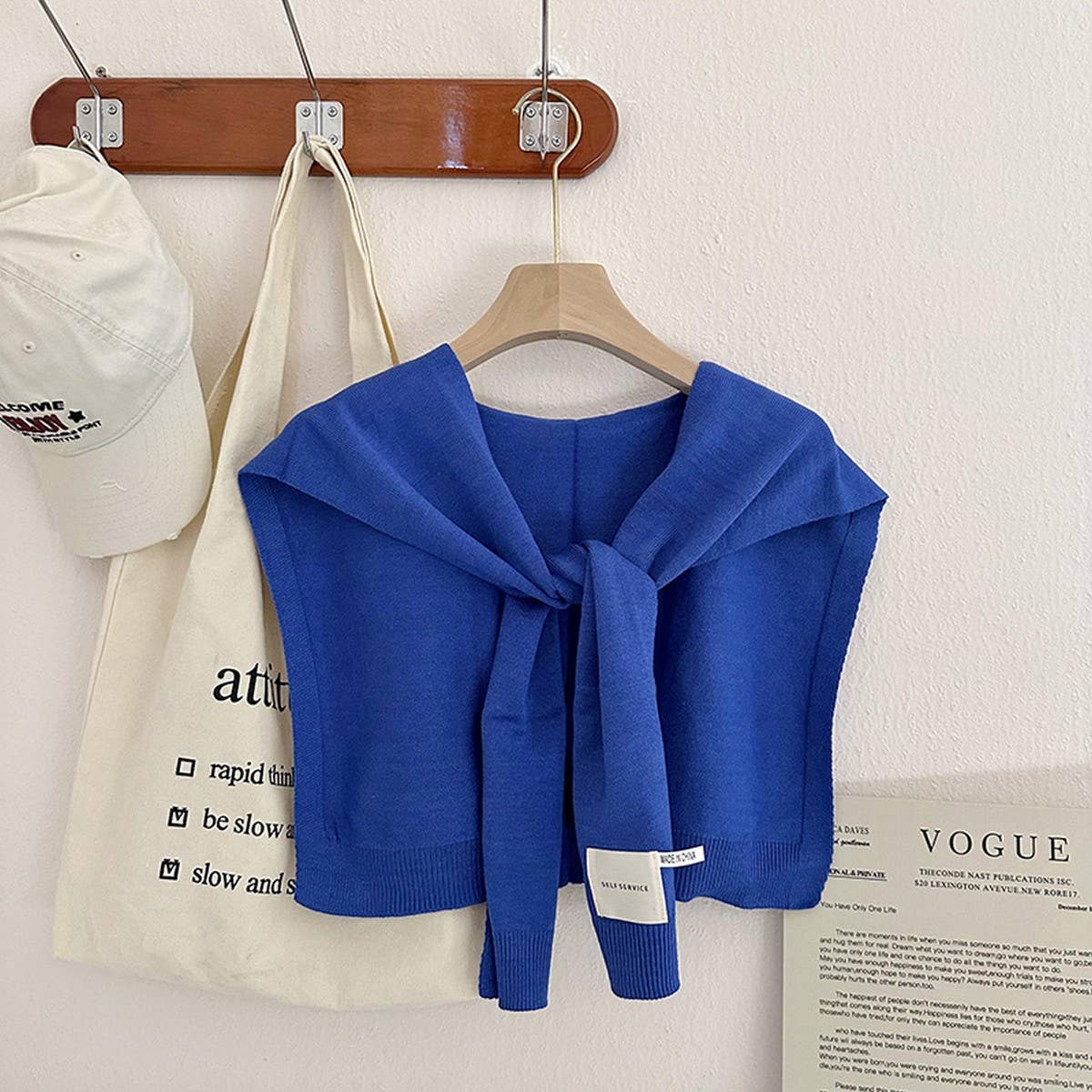 Solid Color Knitted Knotted Shawl–Casual & Cozy _CWASC0757