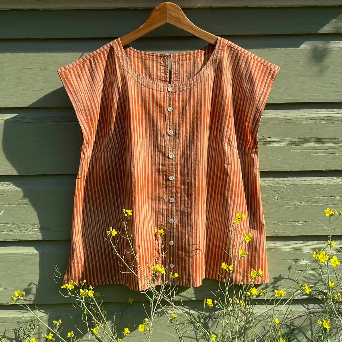 Paulina Blouse Stripes Orange