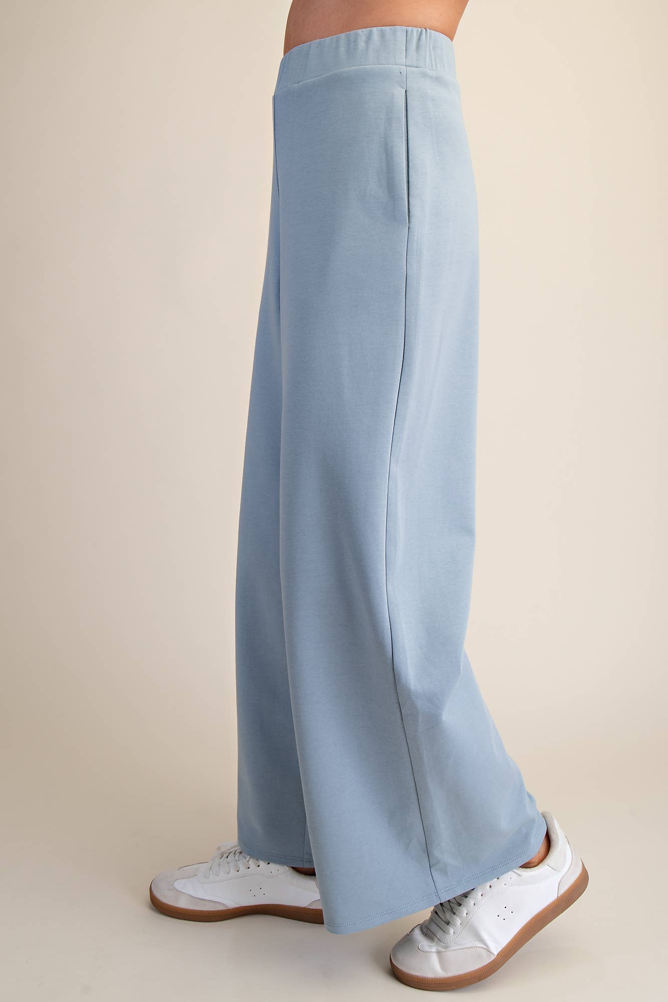 Waist Elastic Band Wide Leg Pants