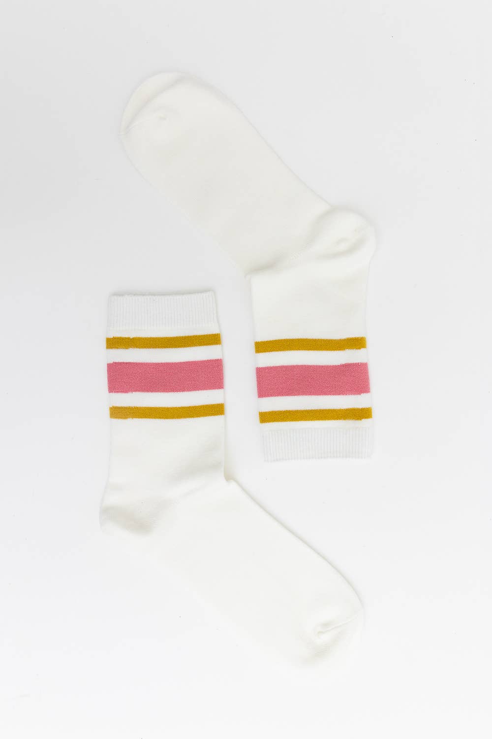Retro Stripe Style Crew Socks - Classic with Color