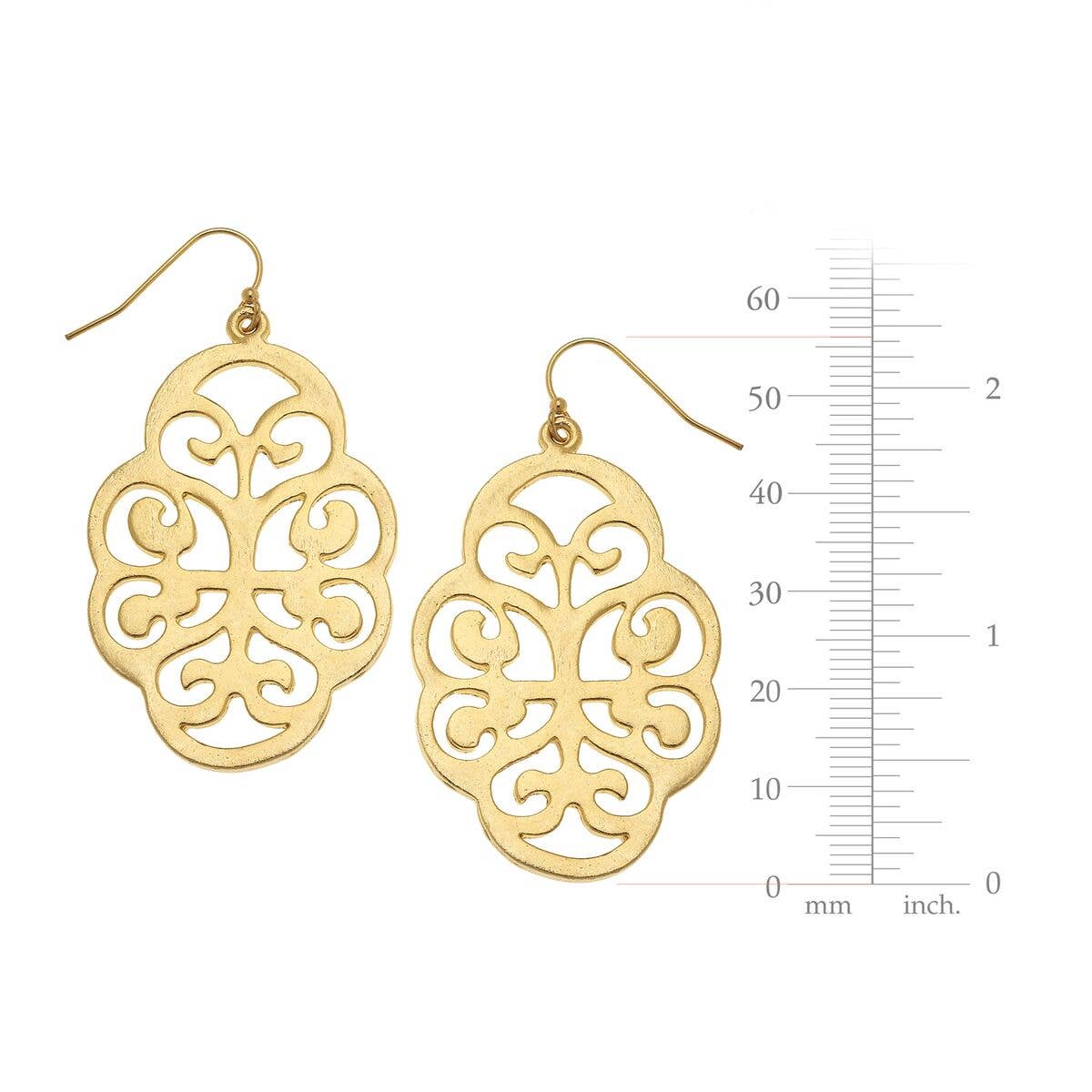 Gold Filigree Cut Out Earrings