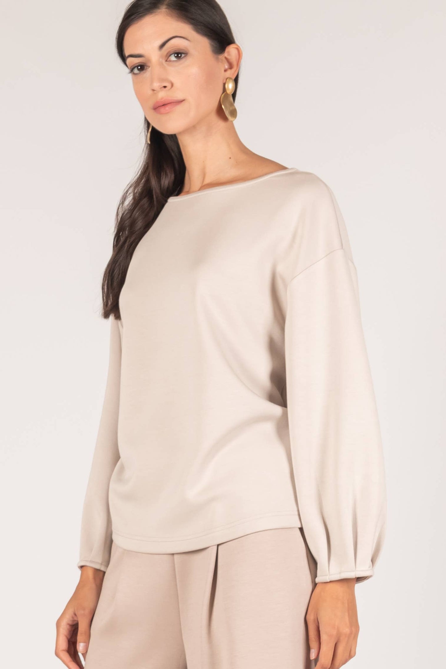 P. CILL Butter Modal Dropped Shoulder Top