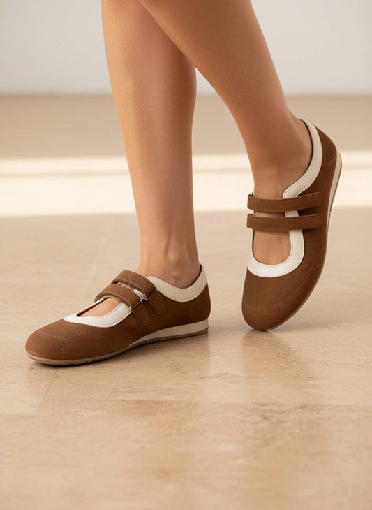 MIXED Double Strap Mary Jane Sneakers Velcro Casual Comfort