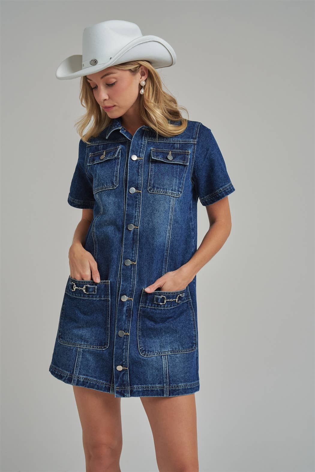 WESTERN DENIM MINI SHIRT DRESS_JLD60071-01
