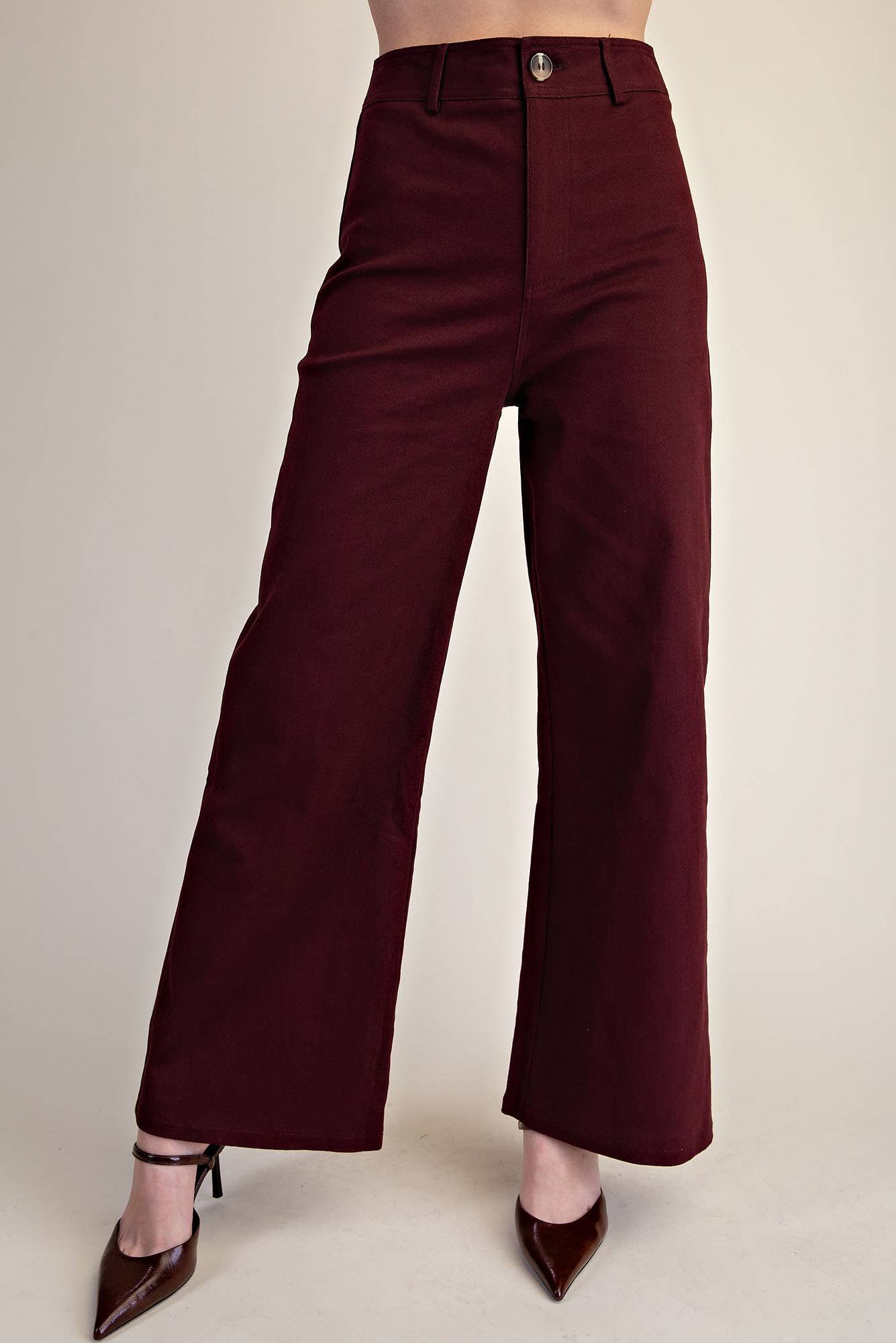 High-Waist Straight Stretchy Pants