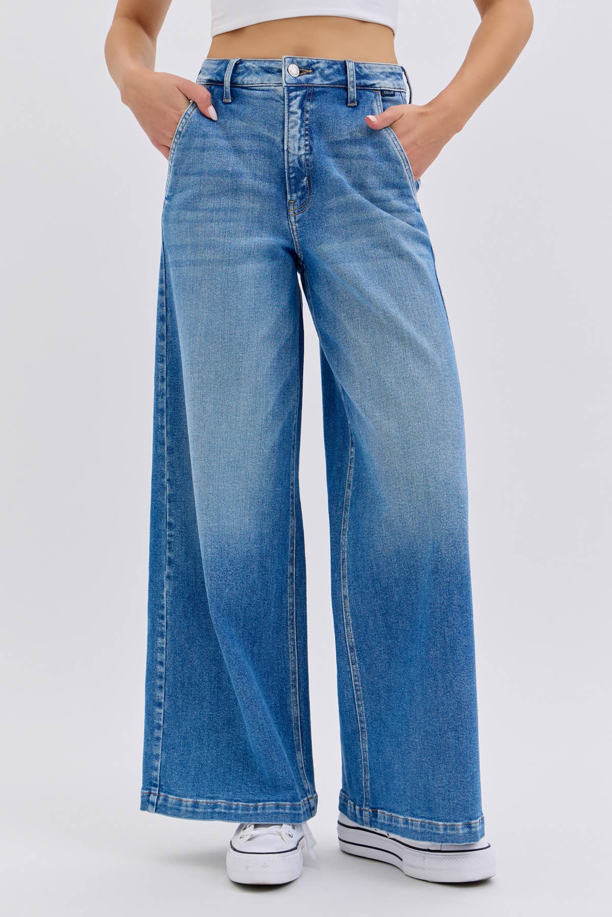 High Rise Wide Leg with Slanted Pockets [WV99872M]