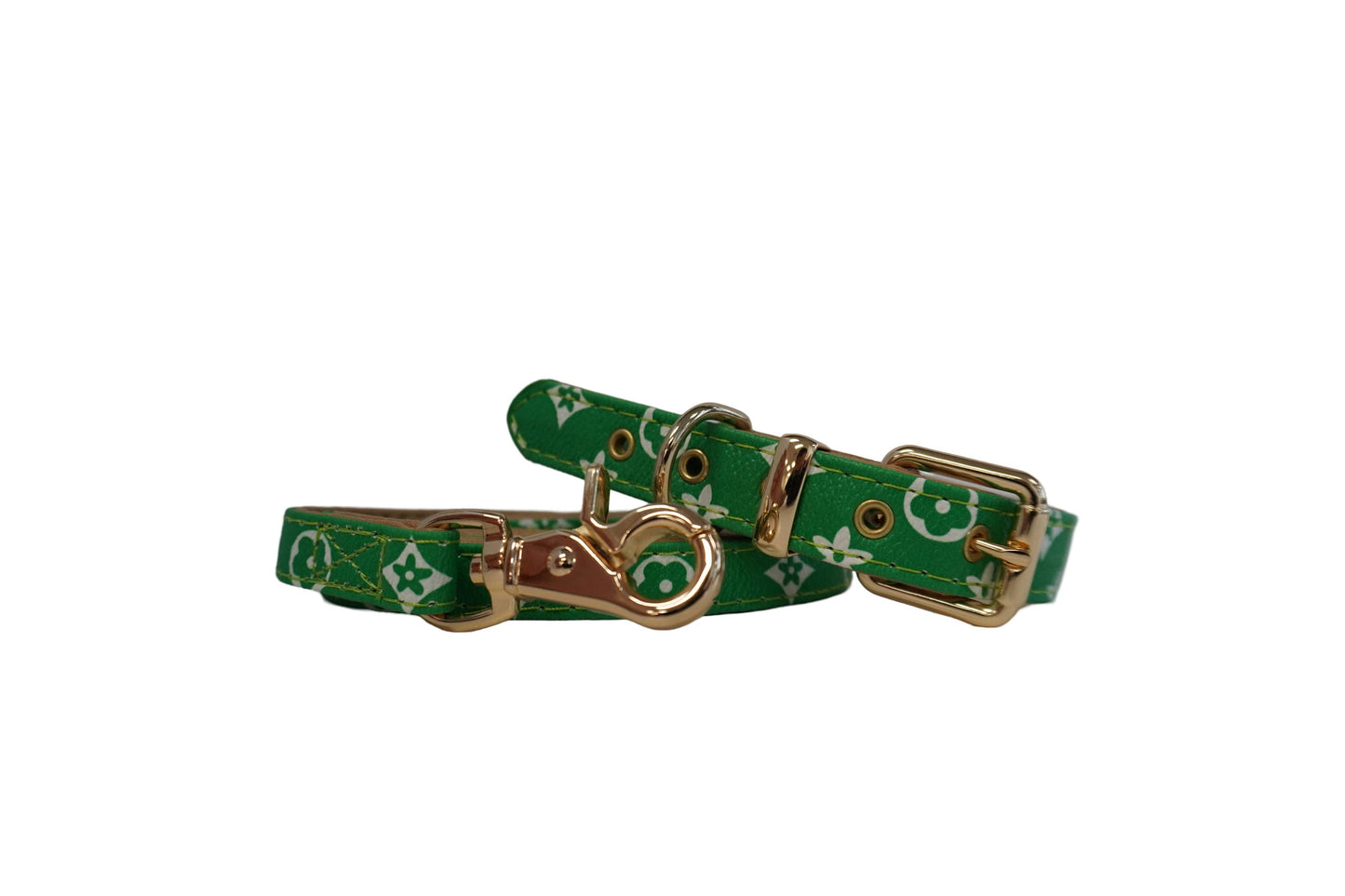 Soho Green Luxury Collar and Leash Set