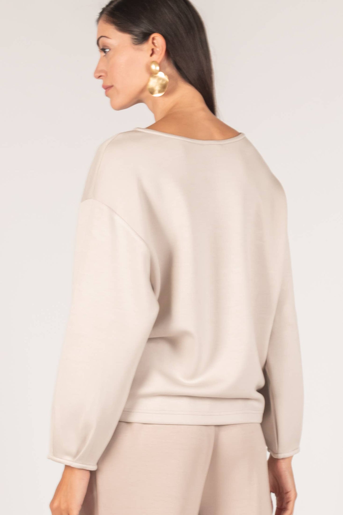 P. CILL Butter Modal Dropped Shoulder Top