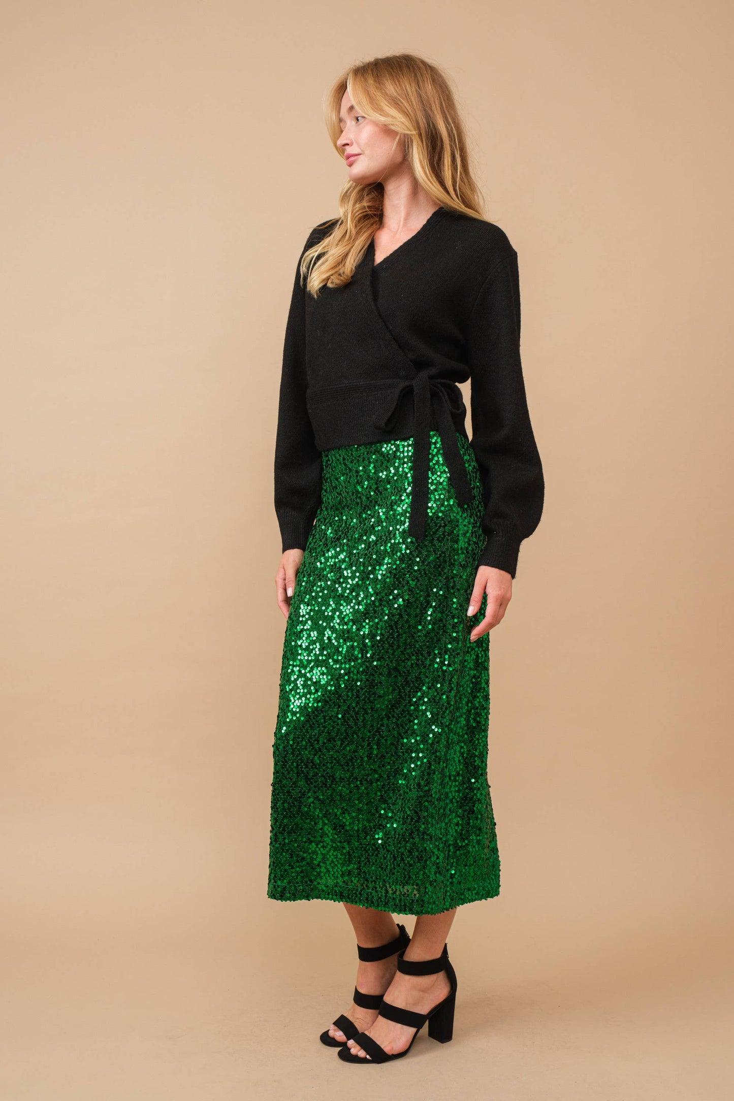 MAS2615 Sharon Sequin Midi Skirts