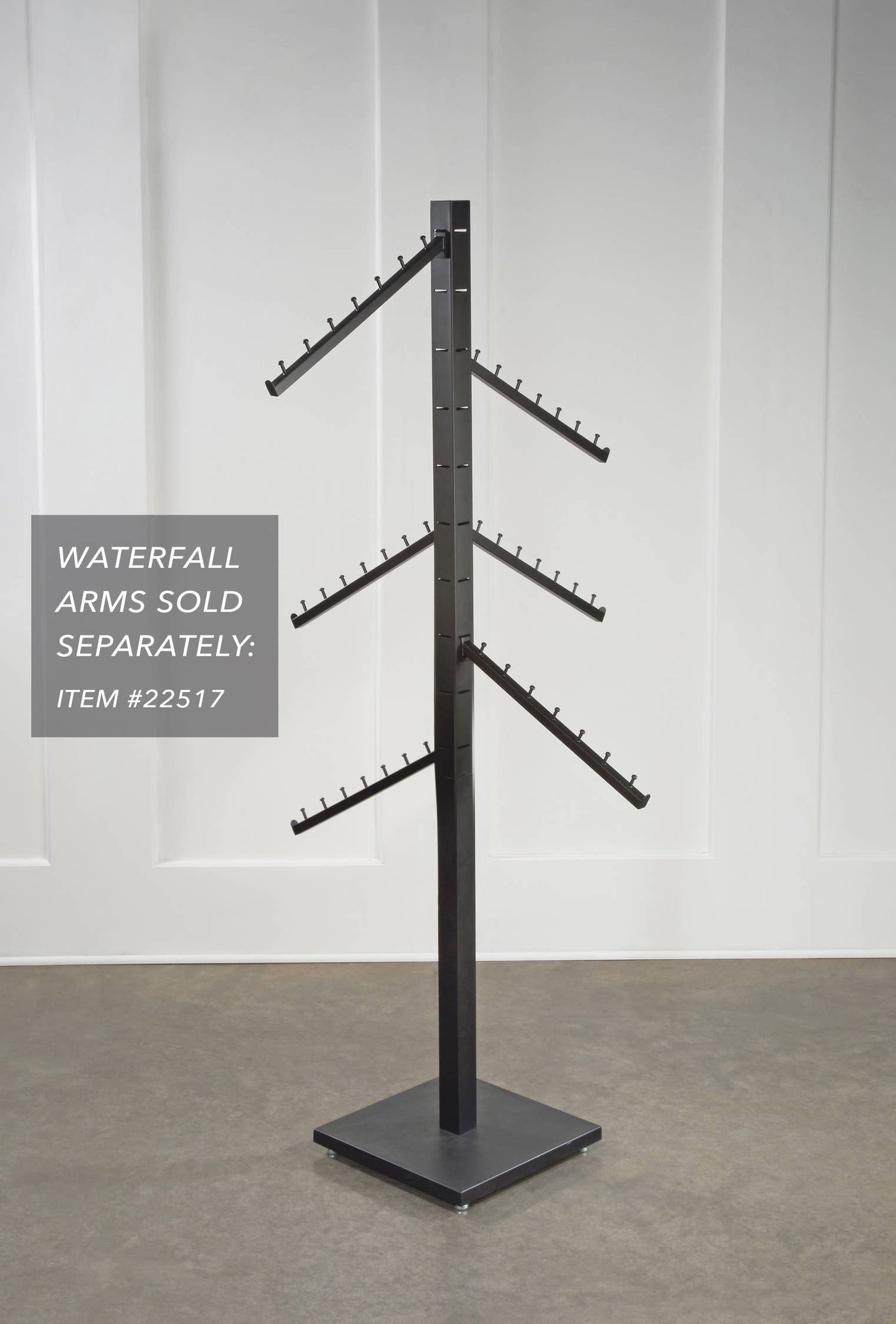4-Sided Floor Standing Displays with 12 Adjustable Arms
