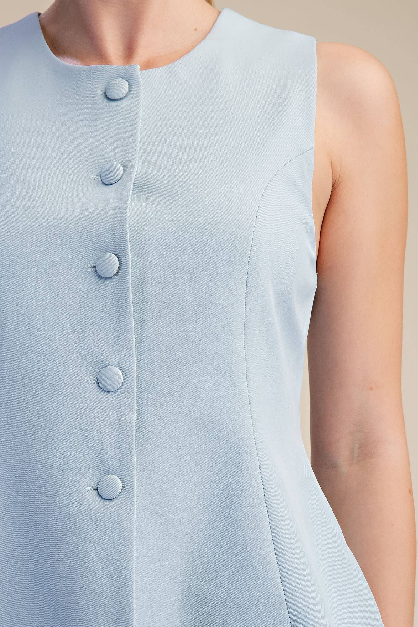 Button Peplum Vest