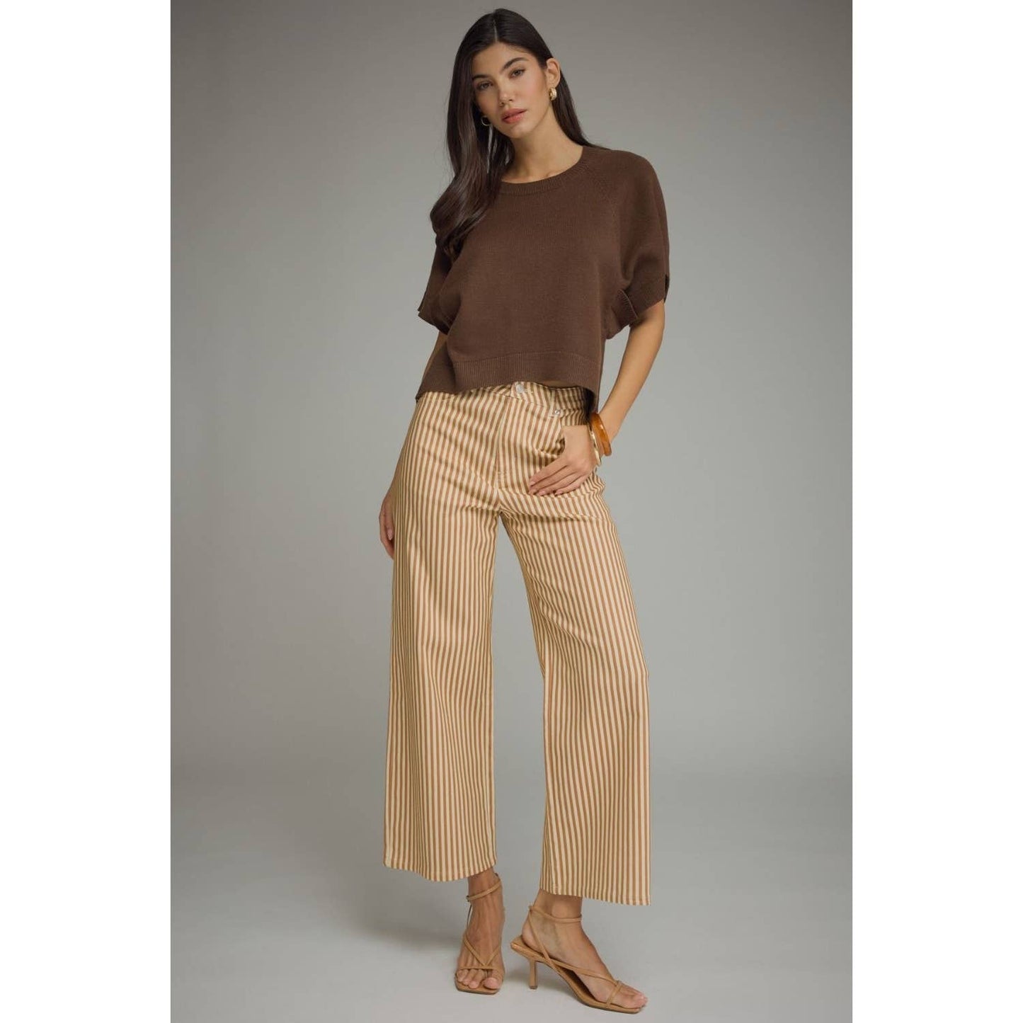 NEW Solid short dolman sleeve knit top