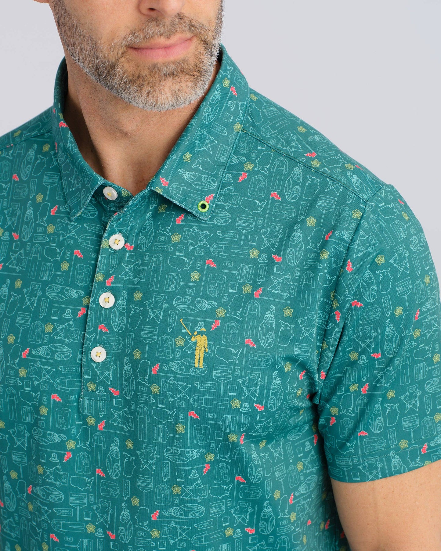 Green Blazer Groove Men's Polo