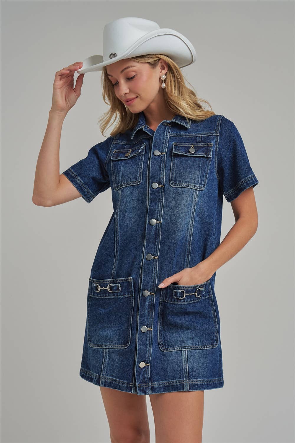 WESTERN DENIM MINI SHIRT DRESS_JLD60071-01