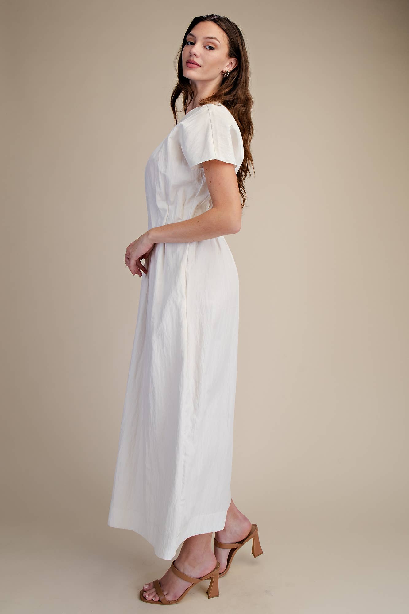 Round Neck Midi Dress